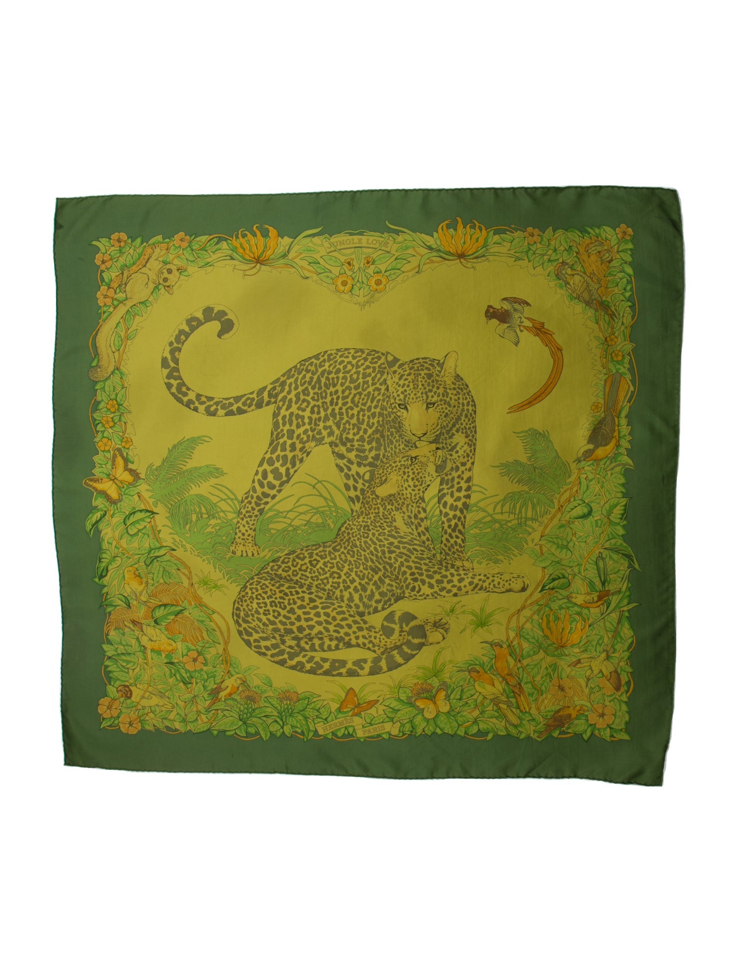 Hermès Jungle Love Dip Dye Silk Scarf