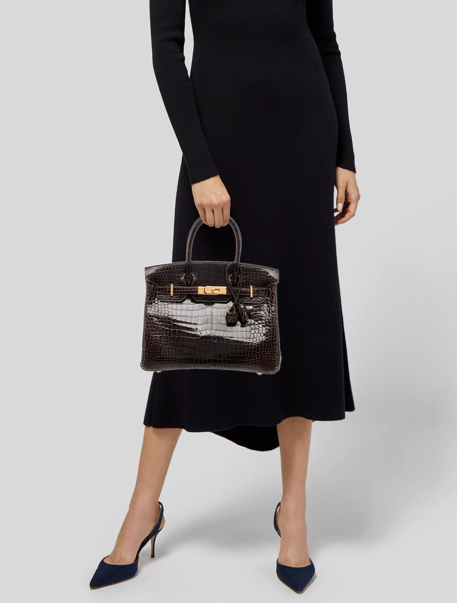 Hermès Shiny Porosus Crocodile Birkin 30