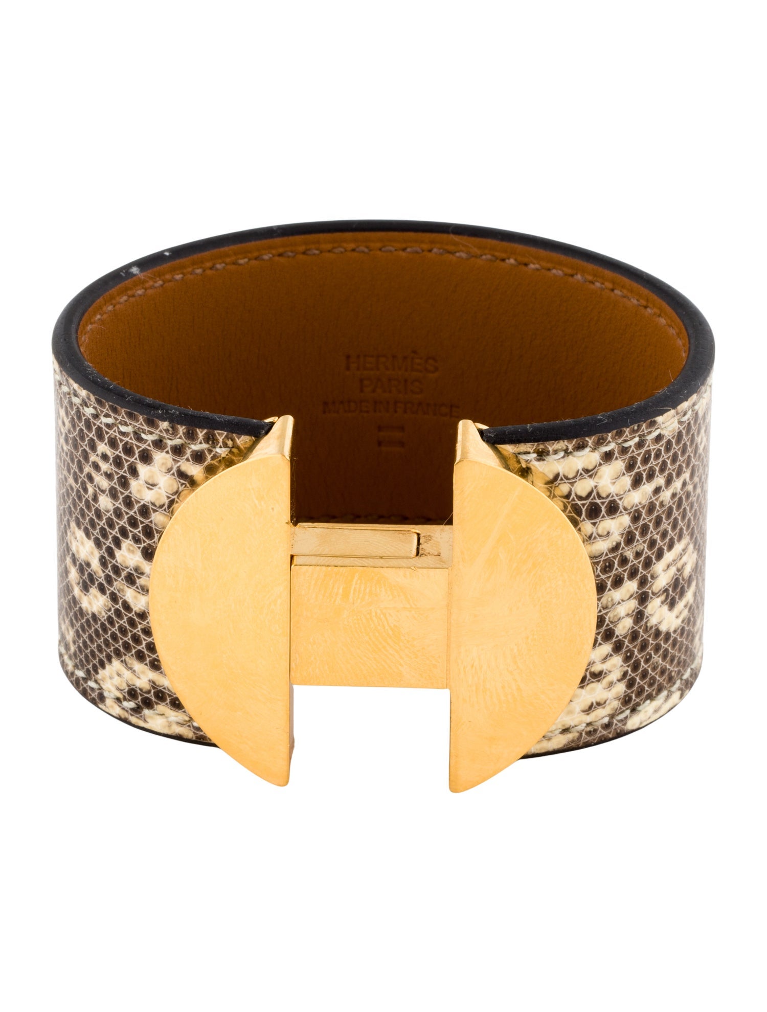 Hermès Lizard Manchette Bracelet