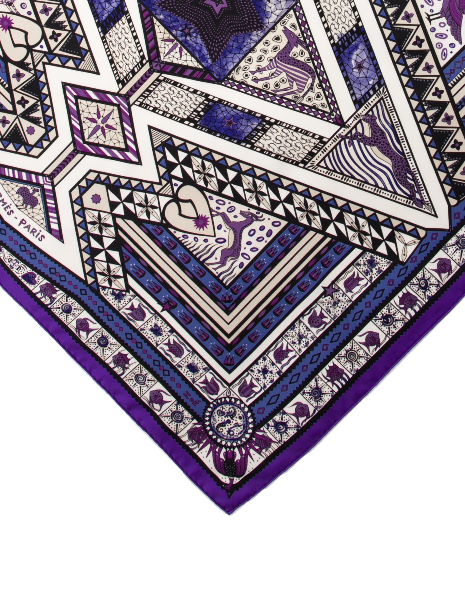 Hermès Ors Bleus D'Afrique Silk Scarf