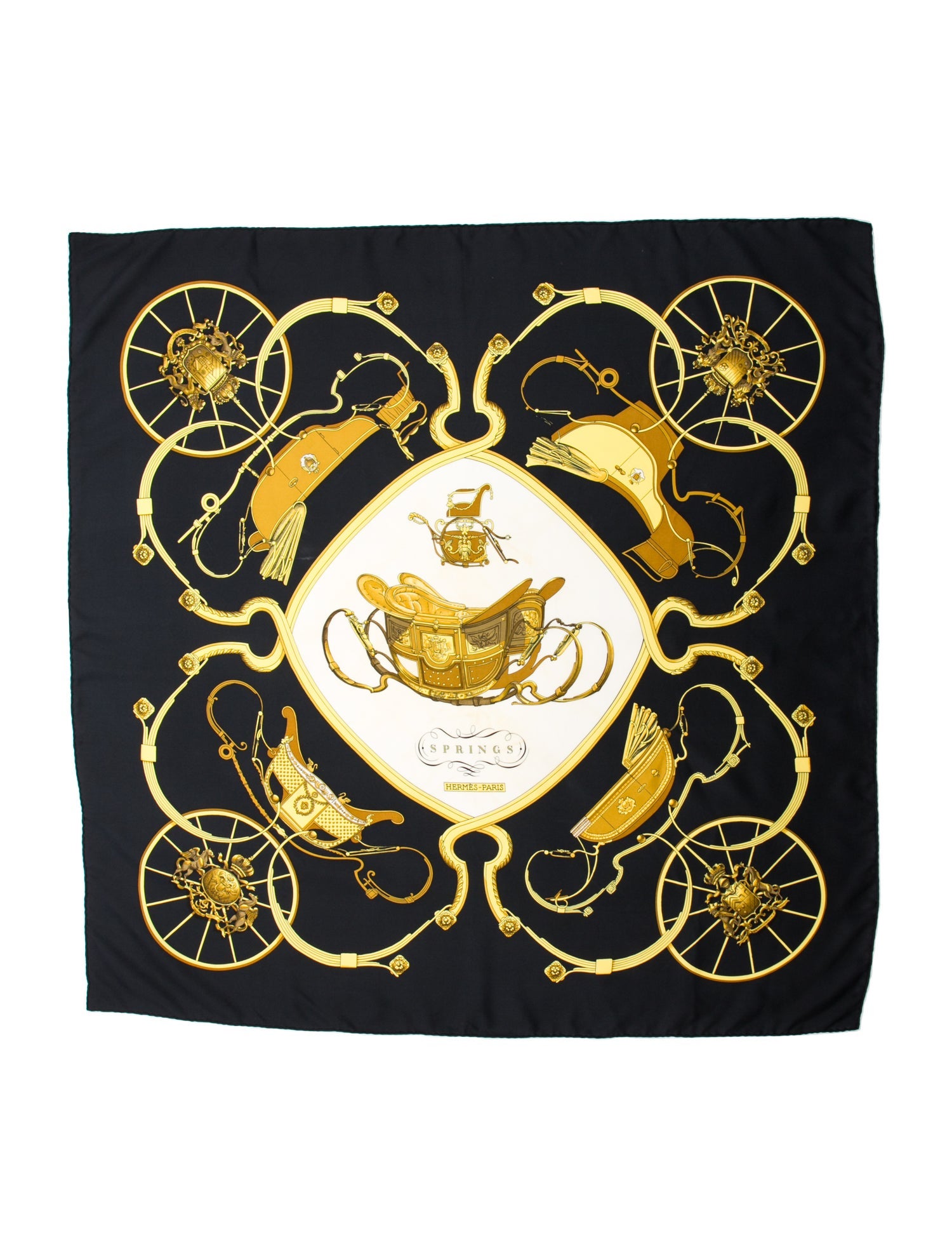 Hermès Springs Silk Scarf