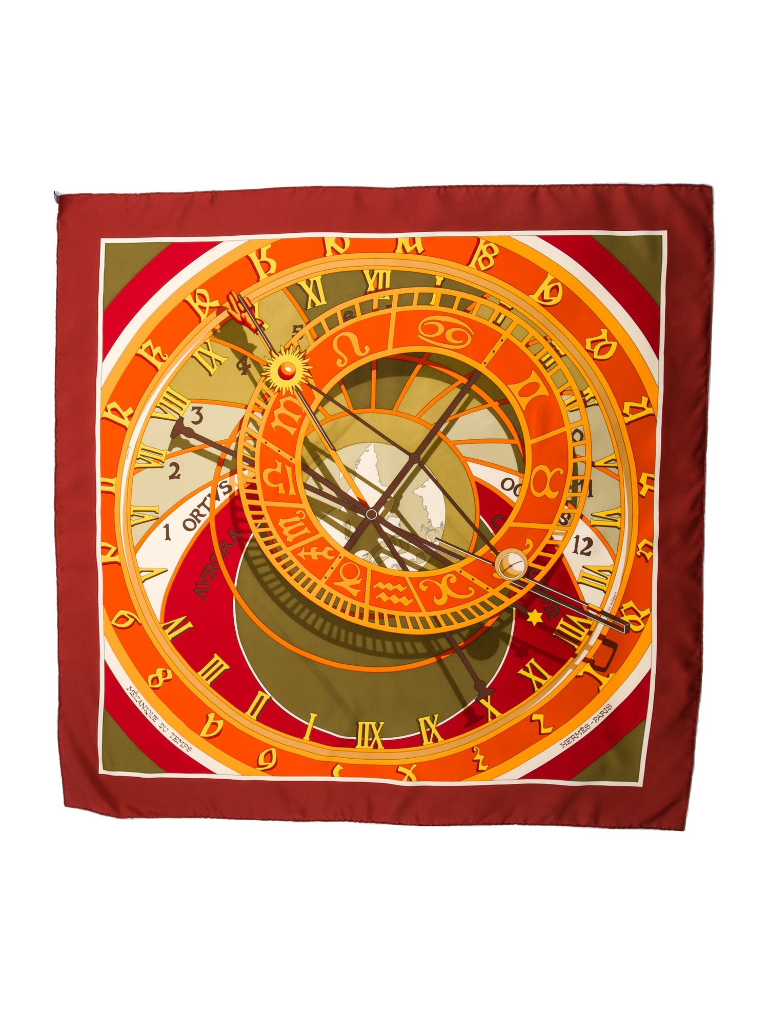 Hermès Mécanique Du Temps Silk Scarf