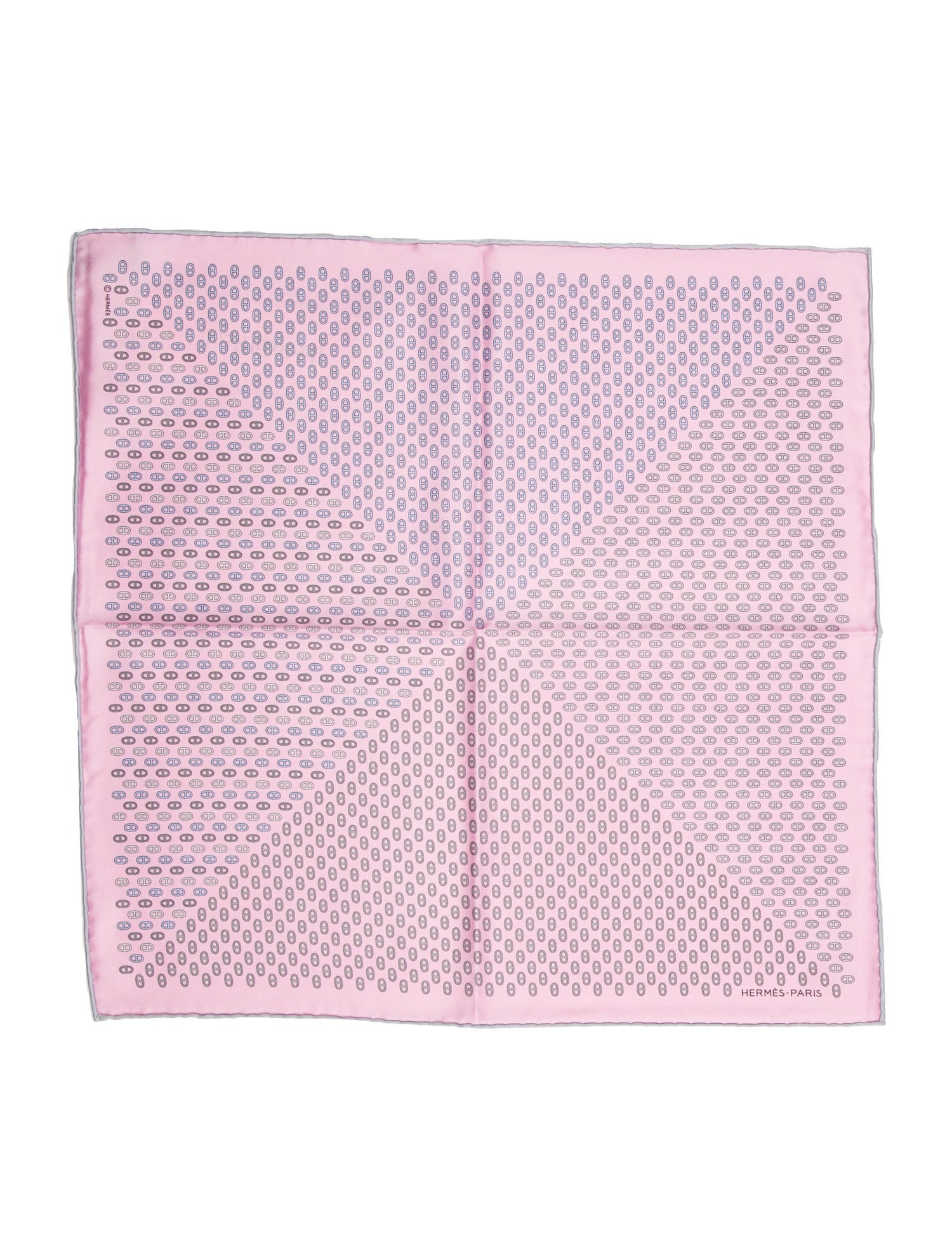 Hermès Trois Petits Maillons pocket square w/ Tags