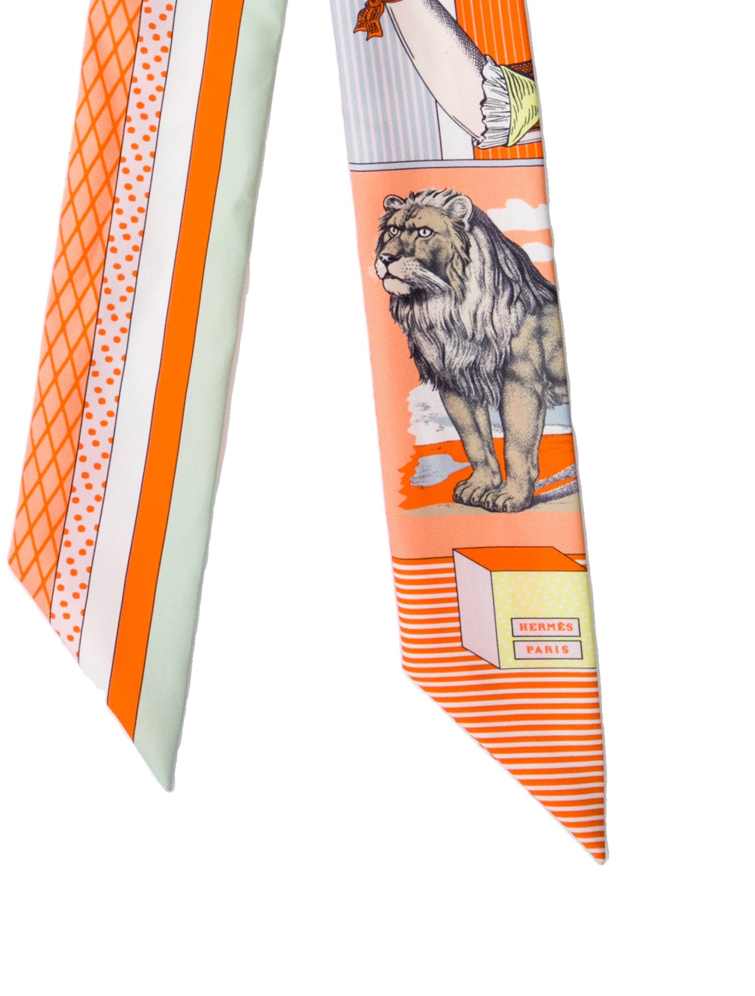 Hermès Grand Théâtre Nouveau Silk Twilly Scarf