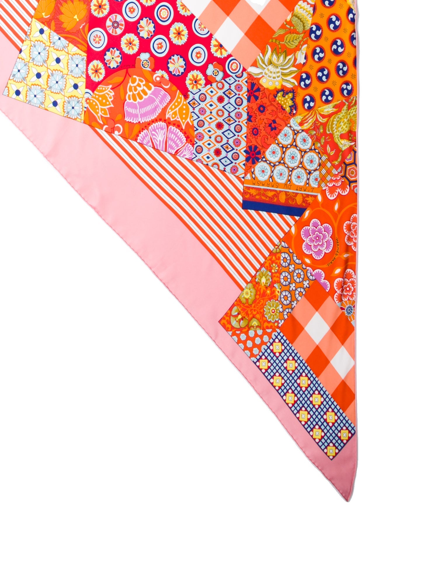 Hermès L'art du Sarasa Silk Triangle Scarf