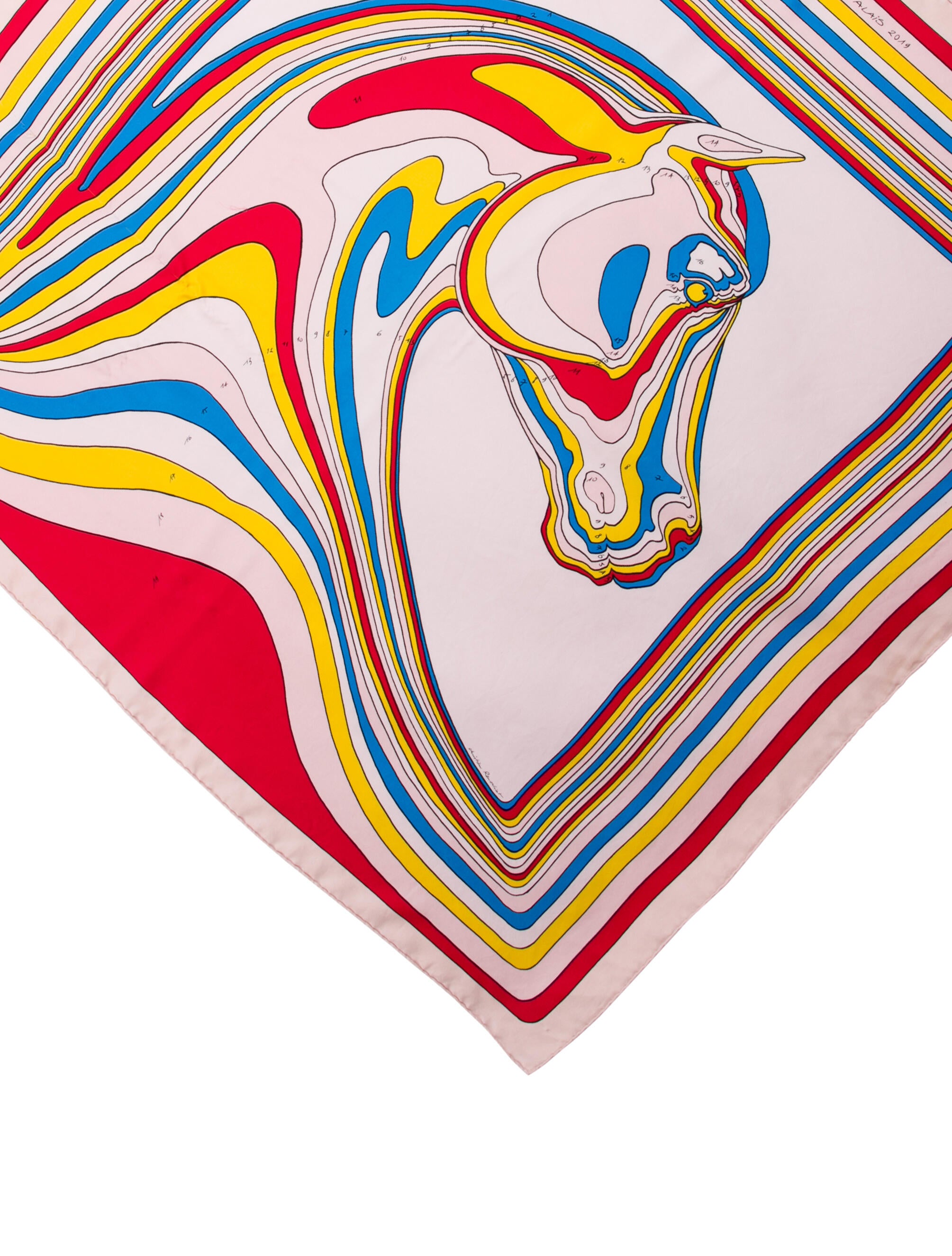 Hermès Pegase Paysage Saut Hermès au Grand Palais Edition Silk Scarf