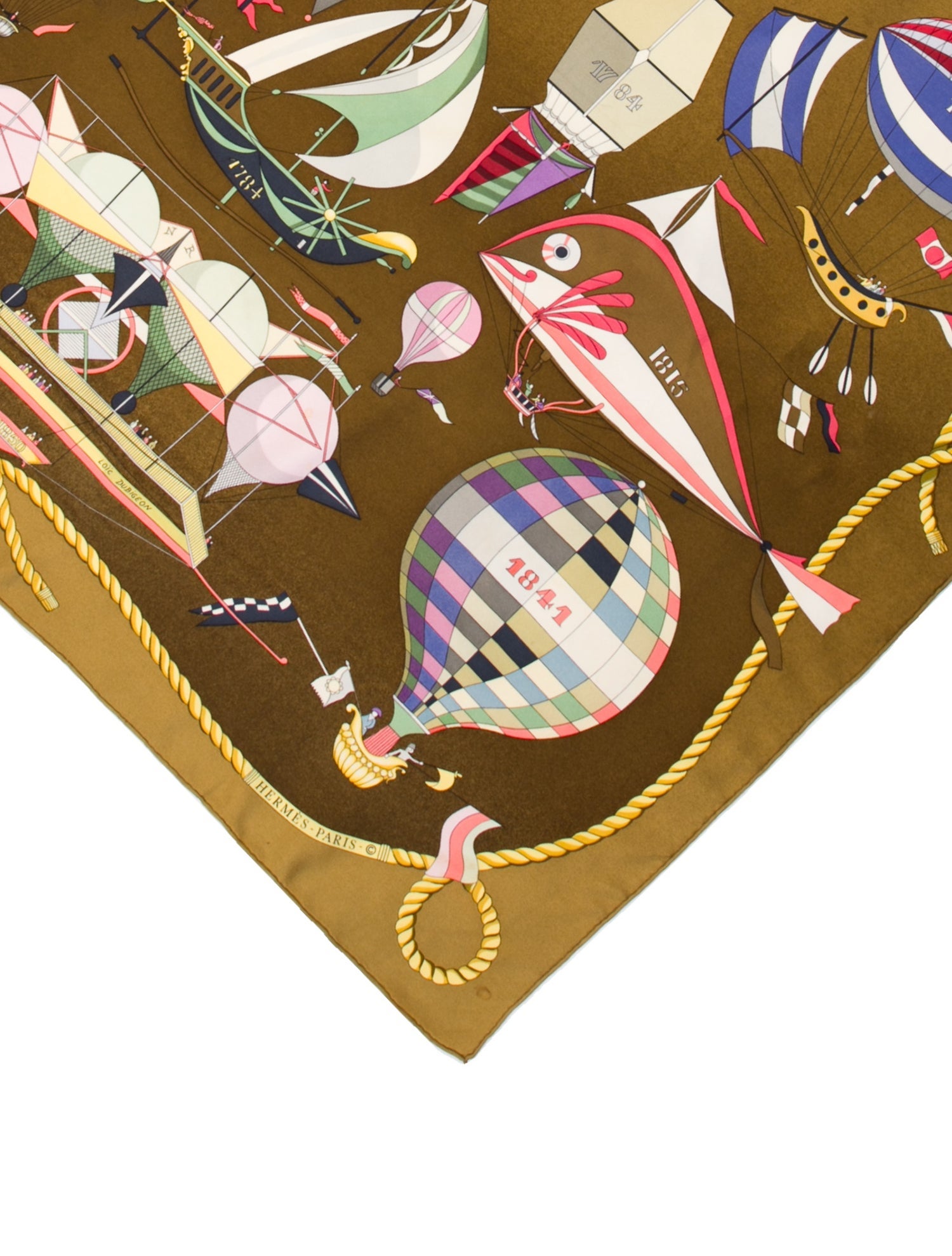 Hermès Les Folies du Ciel Silk Scarf