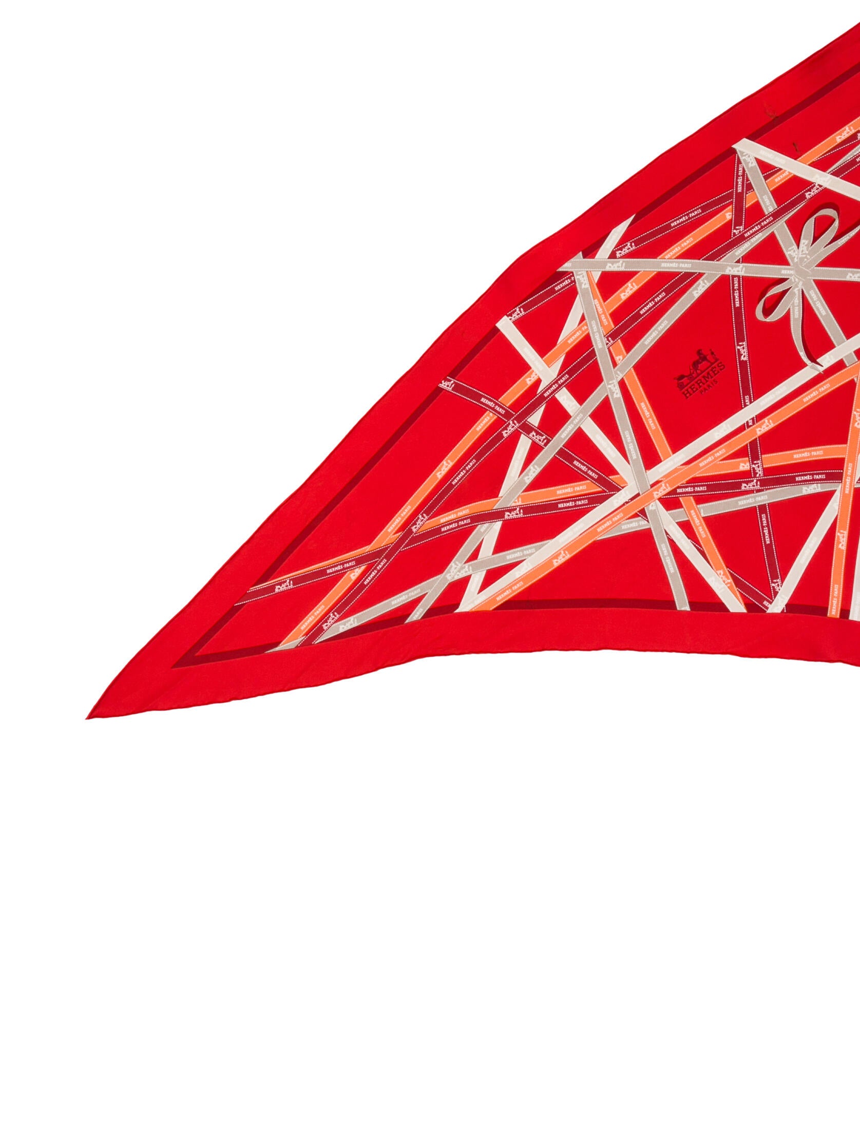 Hermès Bolduc Silk Triangle Scarf