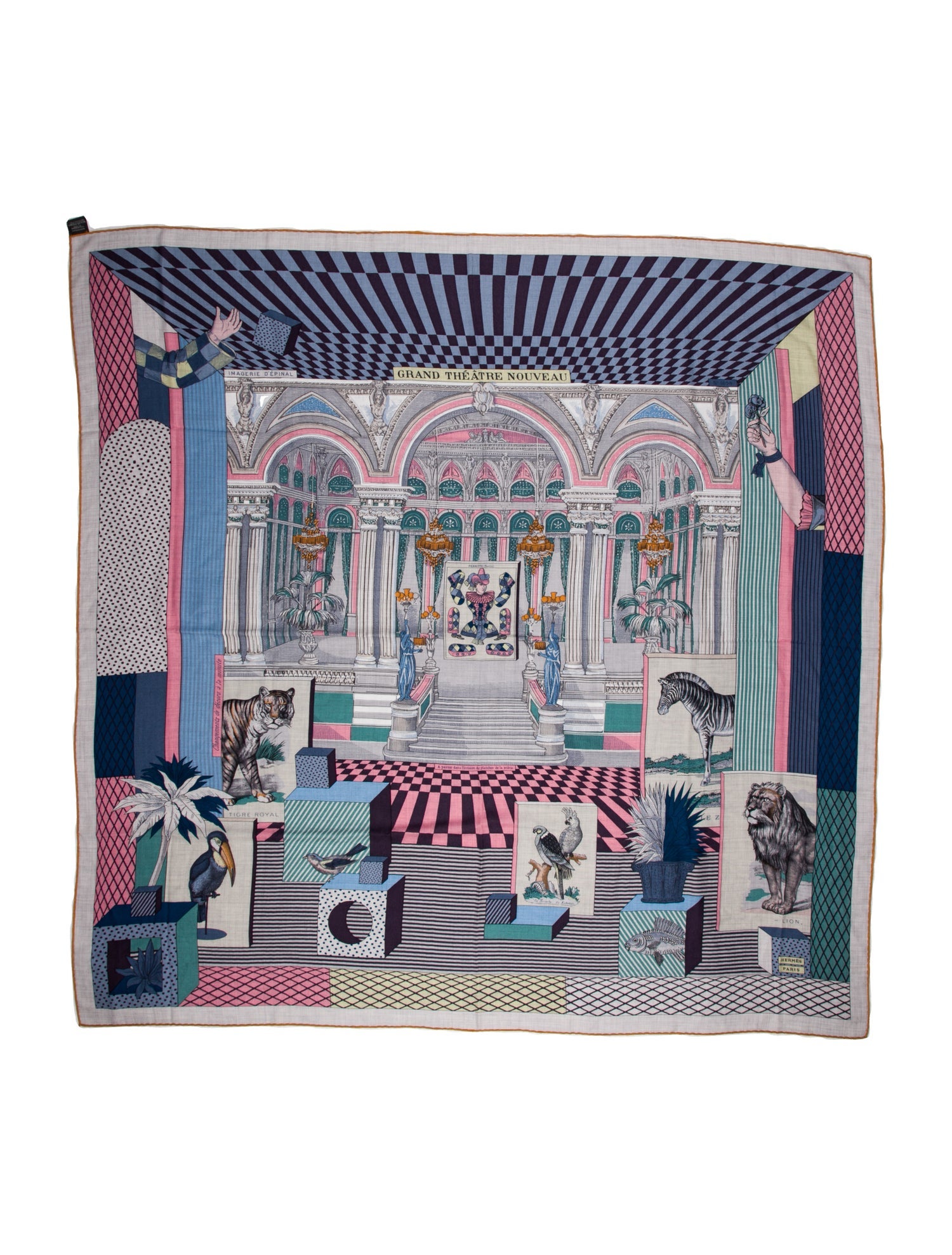 Hermès Grand Théâtre Nouveau Cashmere Shawl