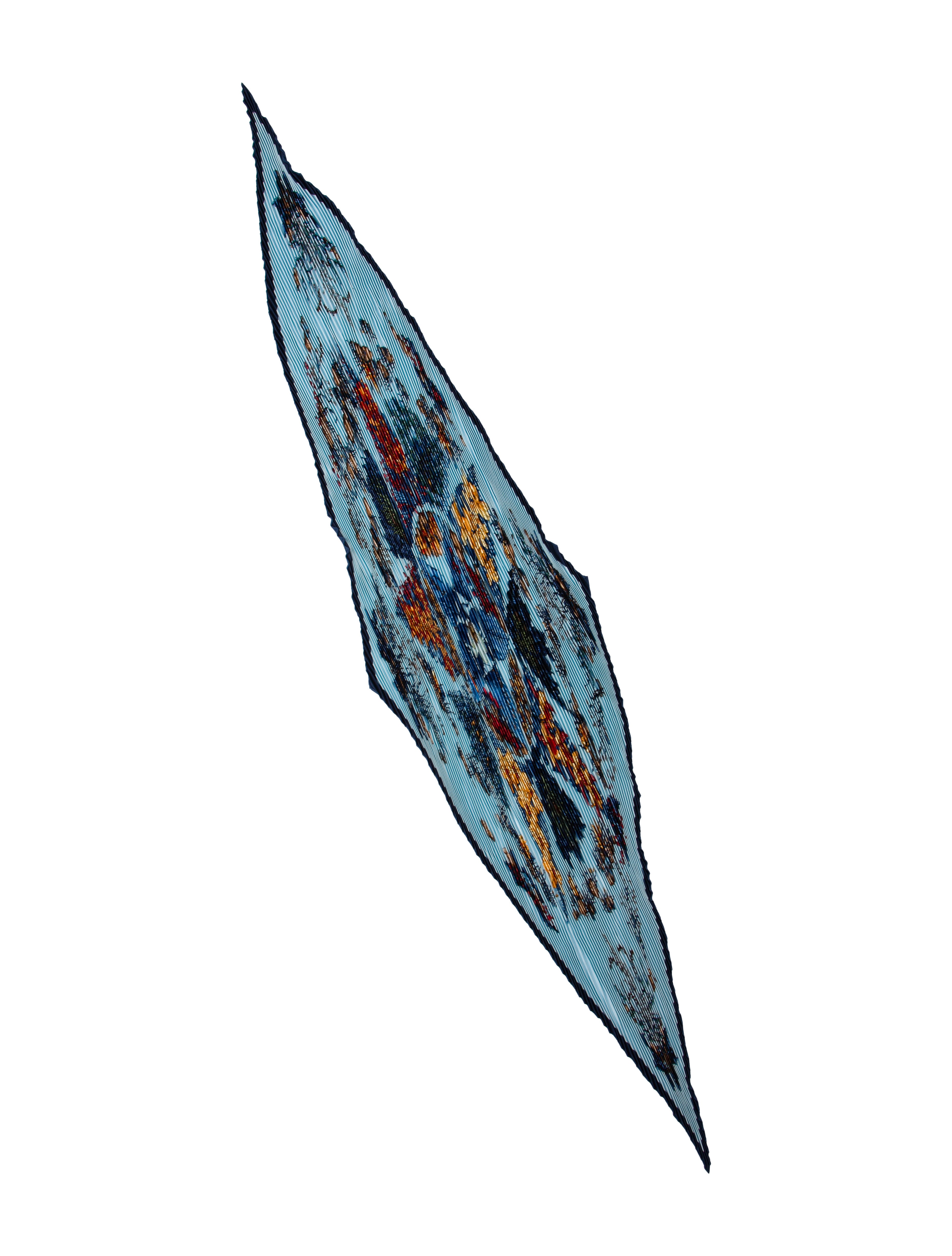 Hermès Pythagore Silk Plissé Scarf