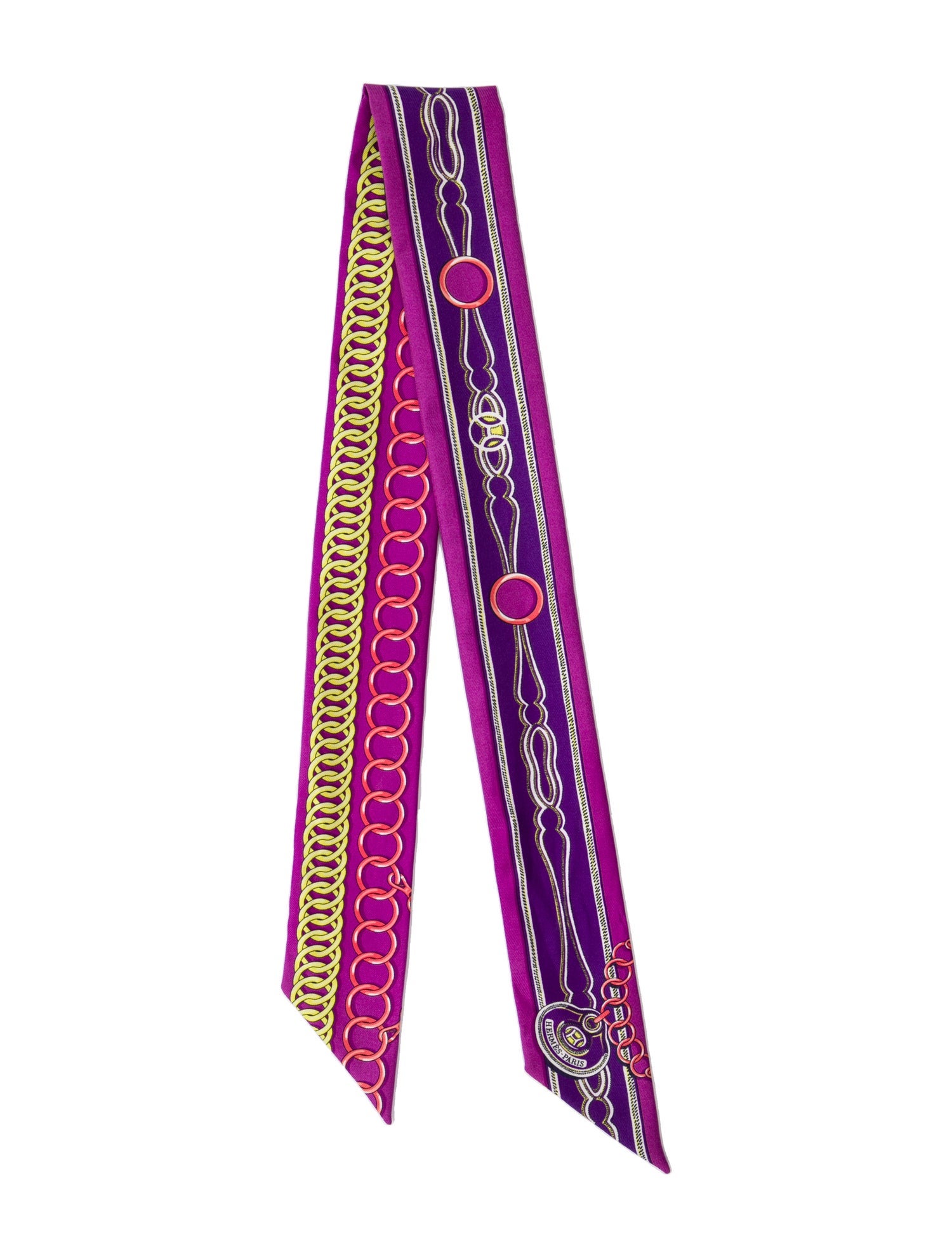 Hermès Maillons Silk Twilly Scarf