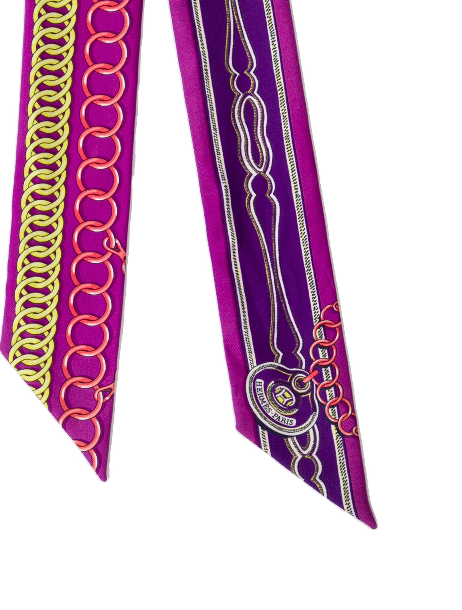 Hermès Maillons Silk Twilly Scarf