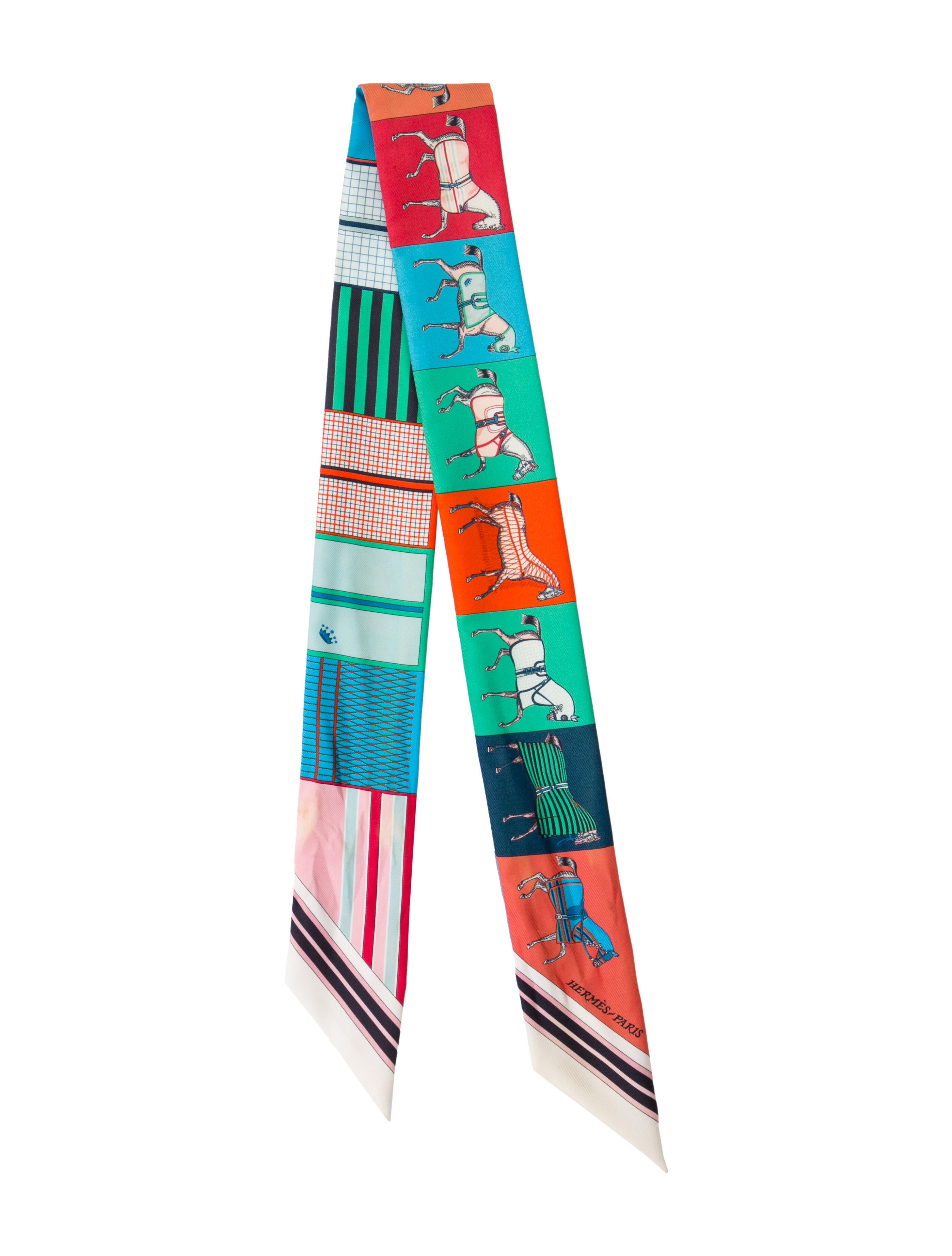 Hermès Couvertures Nouvelles Silk Twilly Scarf