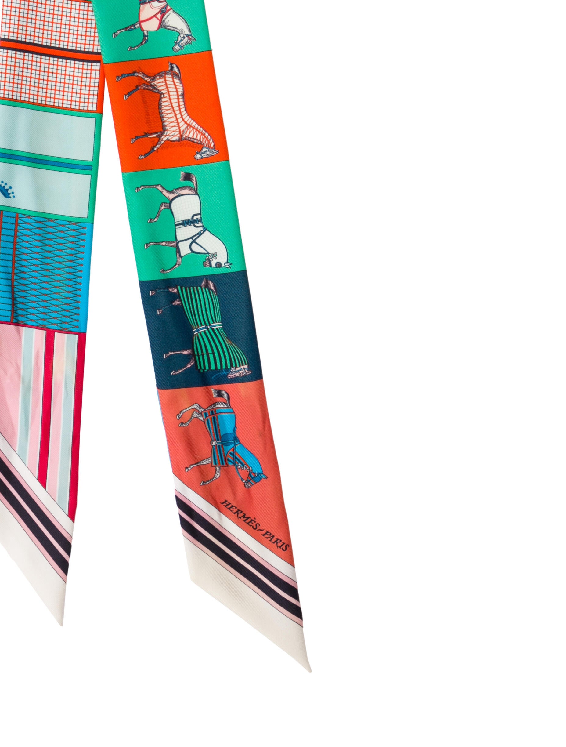 Hermès Couvertures Nouvelles Silk Twilly Scarf