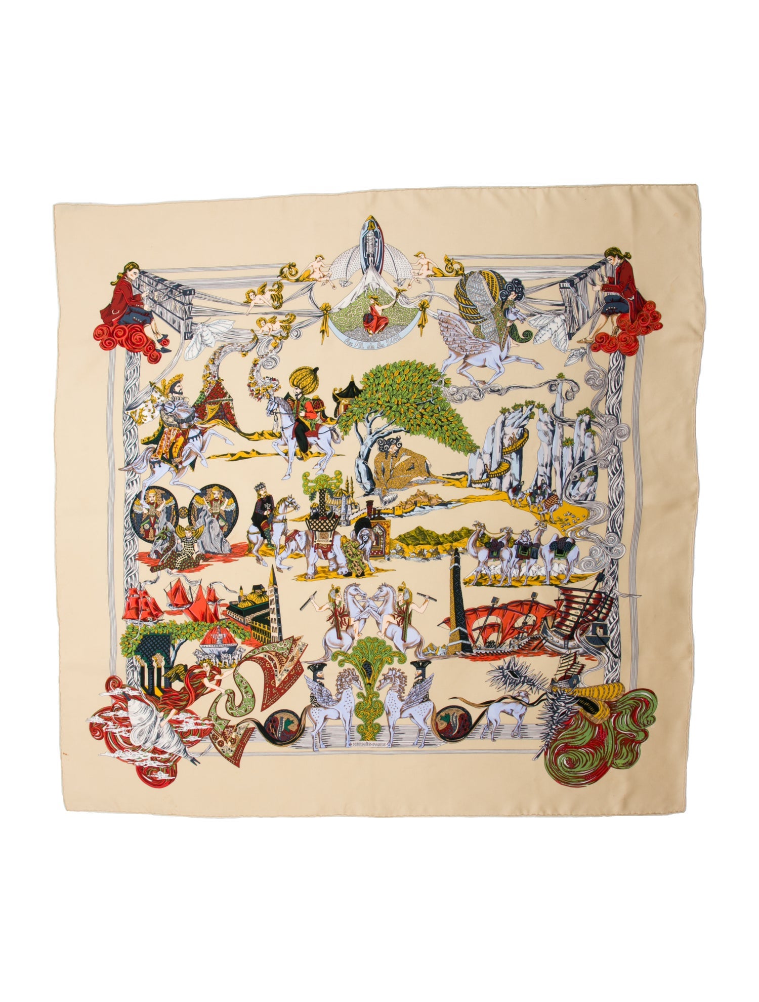 Hermès Au Fil de la Soie Silk Scarf