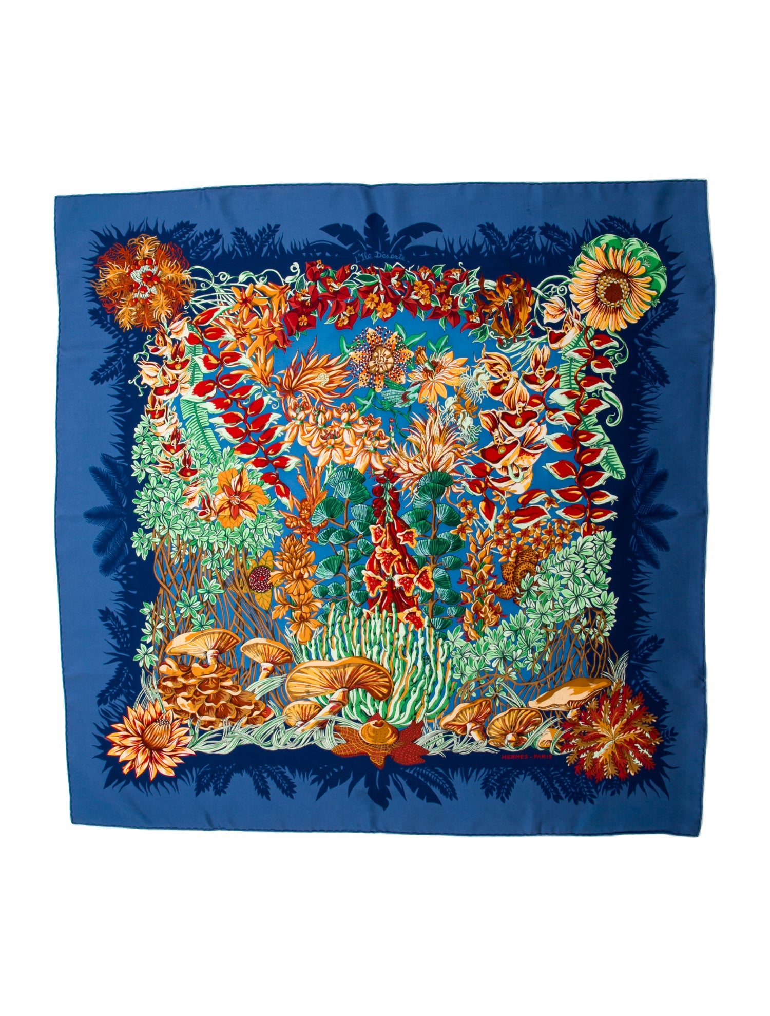 Hermès L'Ile Déserte Silk Scarf