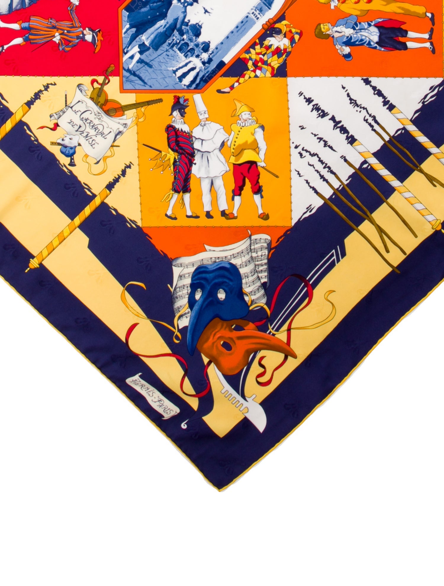 Hermès Le Carnaval de Venise Jacquard Silk Scarf