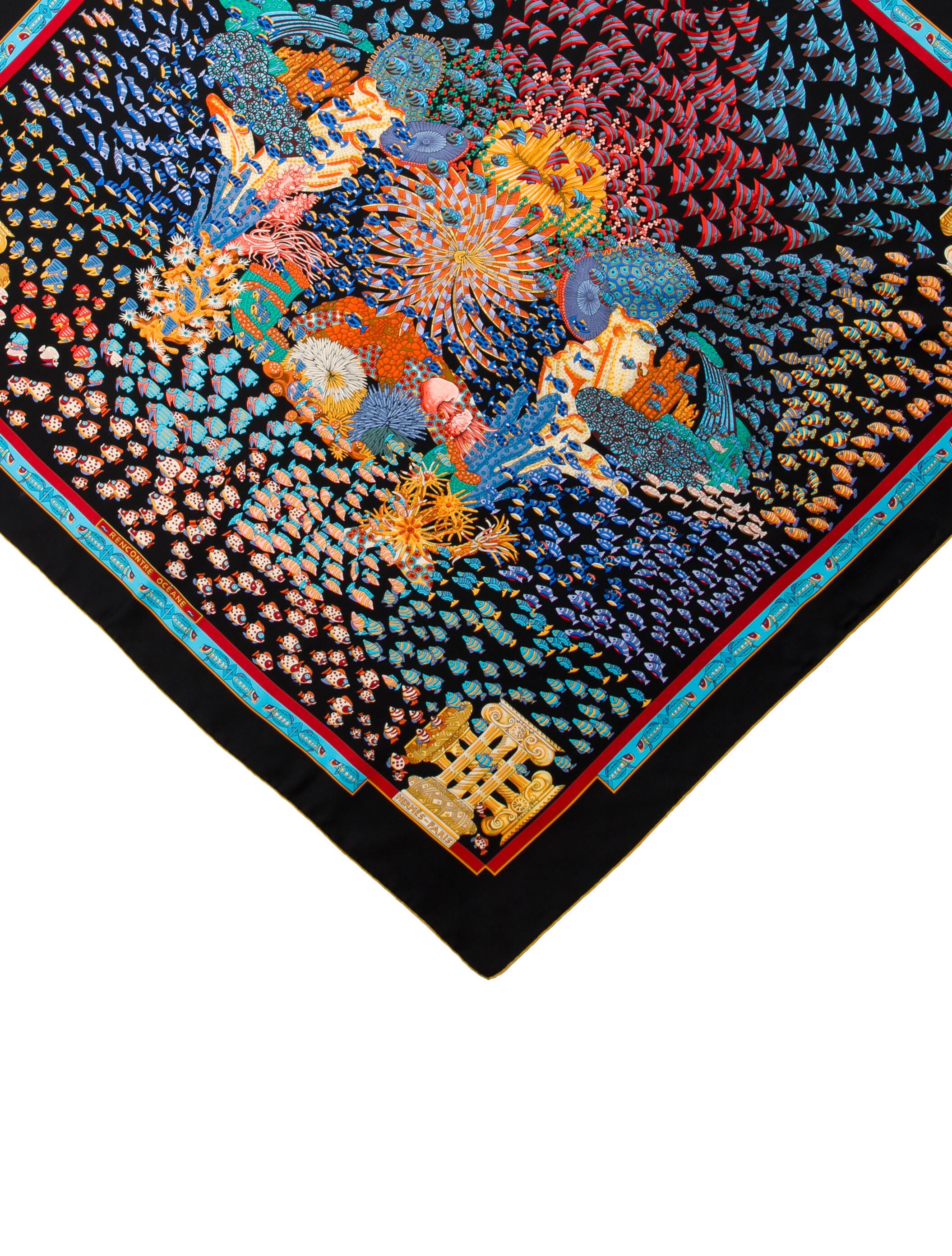 Hermès Rencontre Oceane Silk Scarf