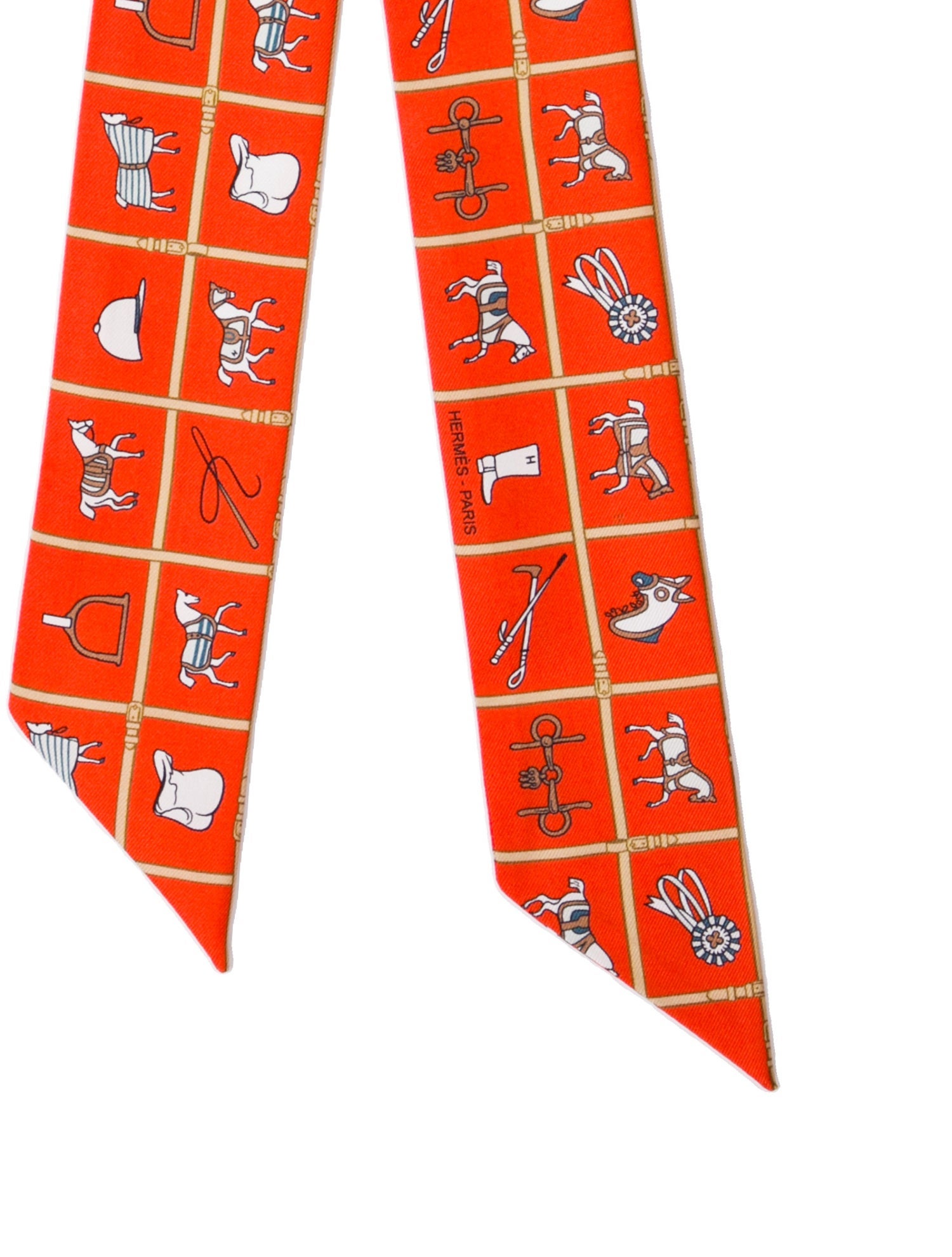 Hermès Couvertures et Tenues Silk Twilly Scarf