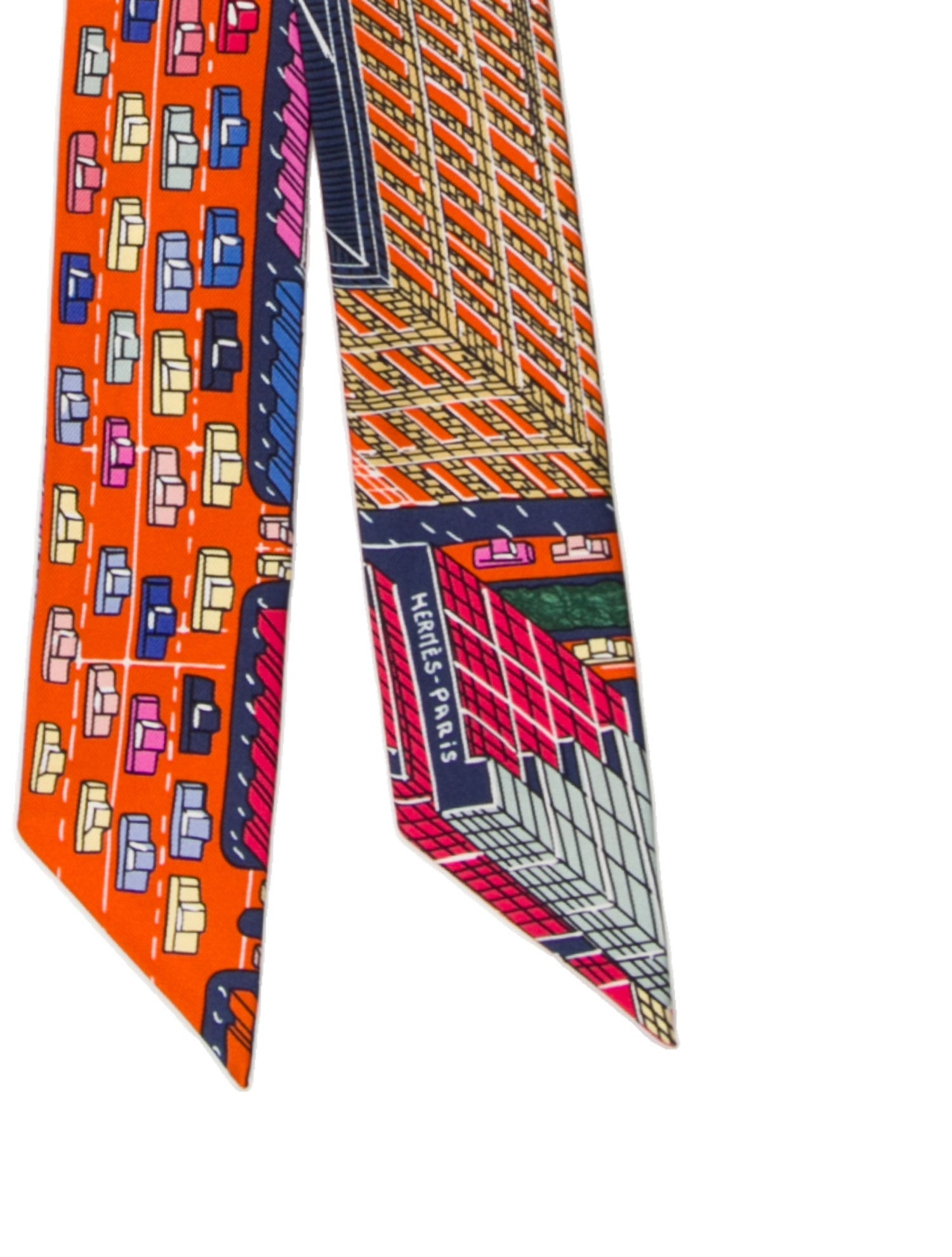 Hermès Pantin City Silk Twilly Scarf w/ Tags