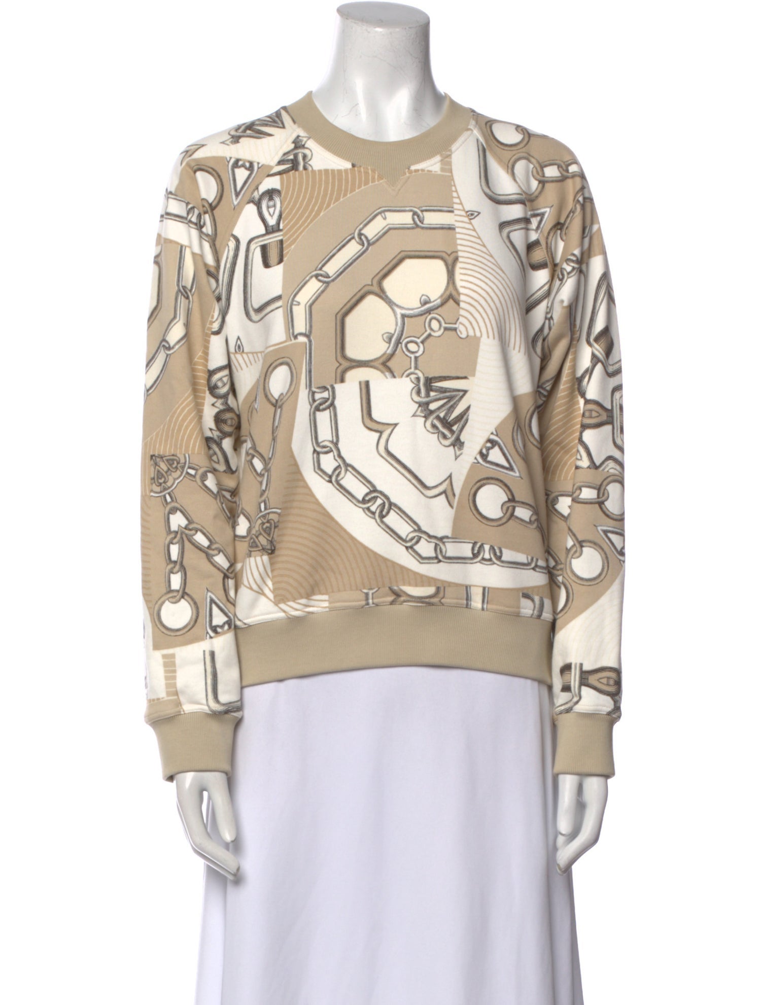 Hermès Printed Crew Neck Sweatshirt