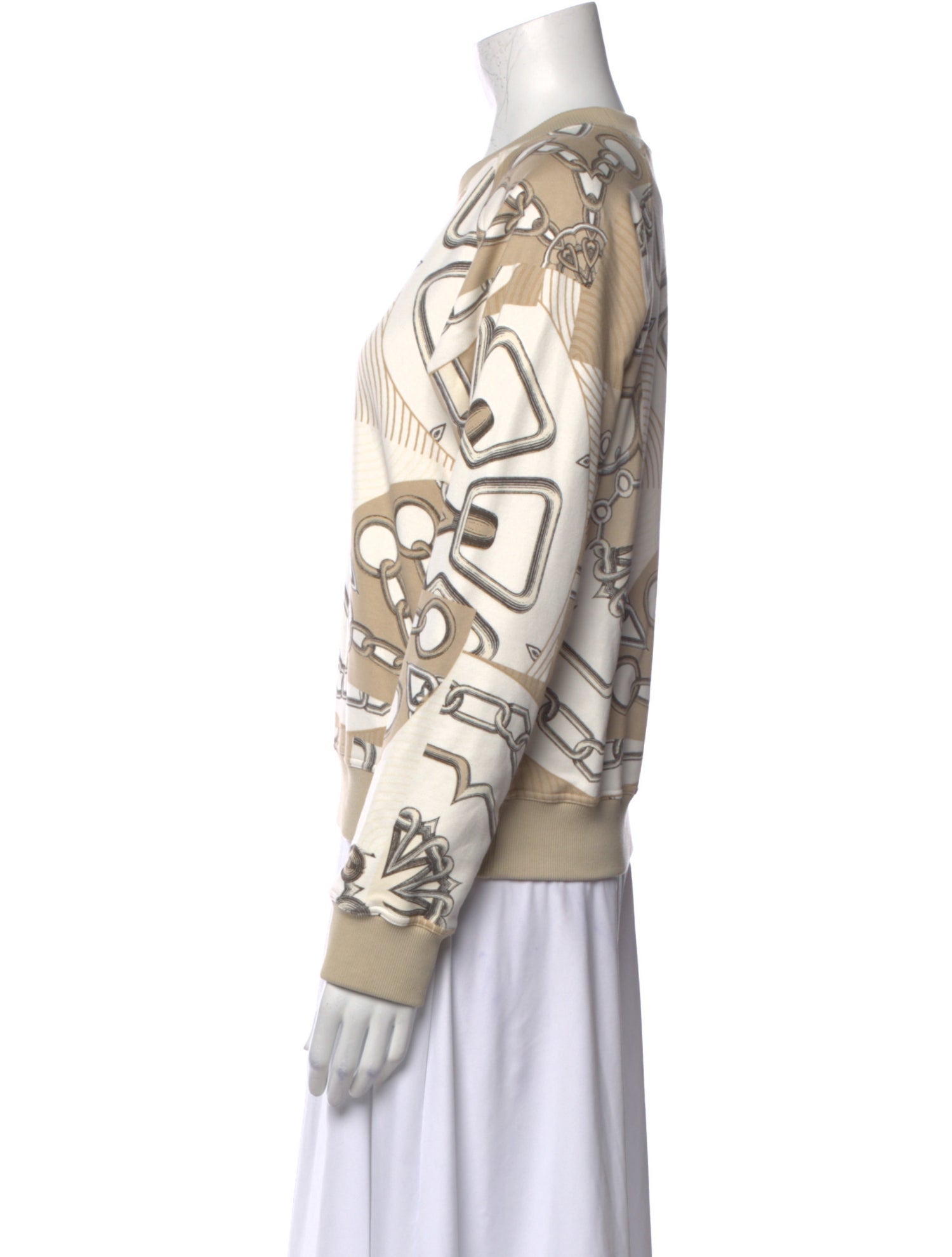 Hermès Printed Crew Neck Sweatshirt