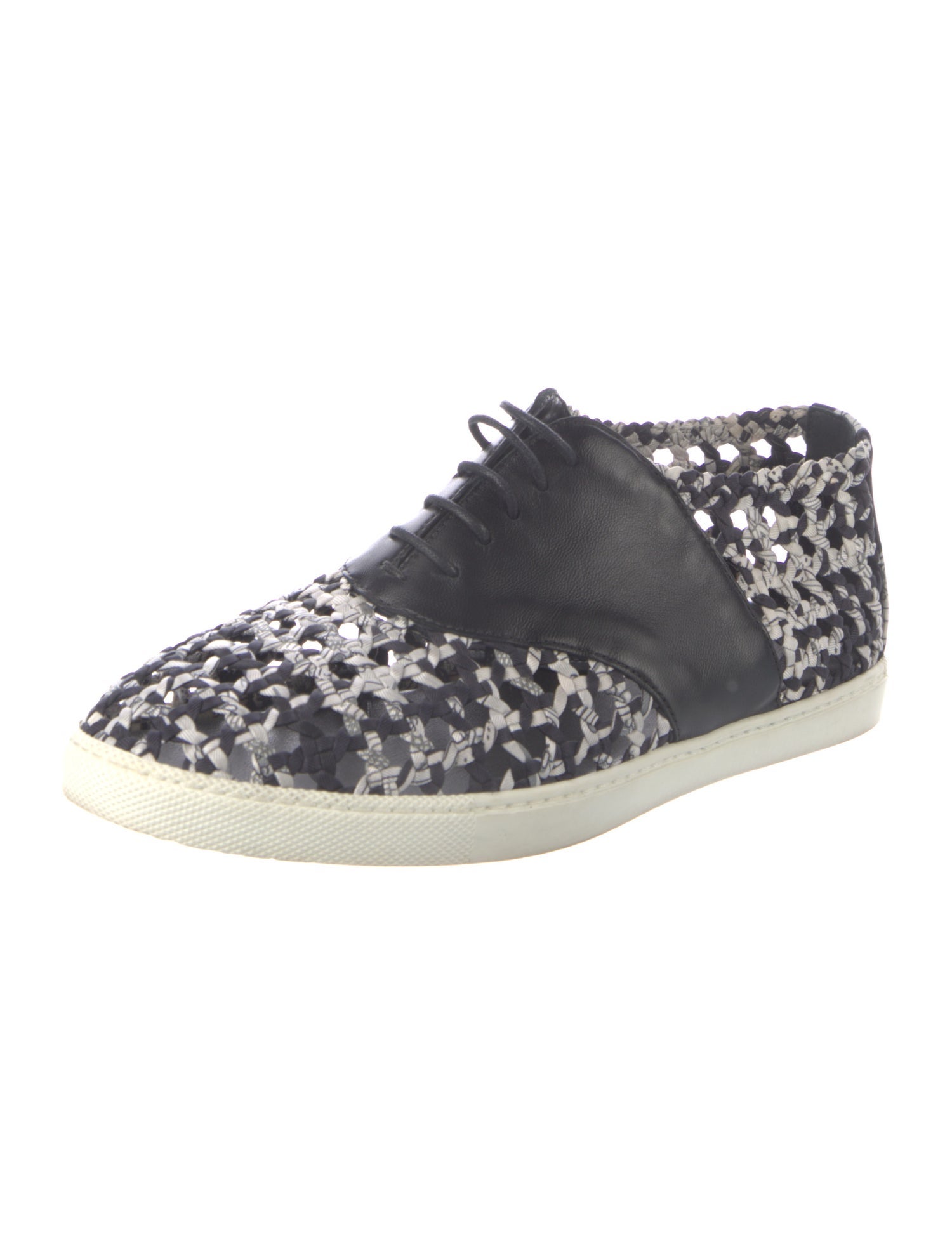 Hermès Silk Braided Accents Sneakers
