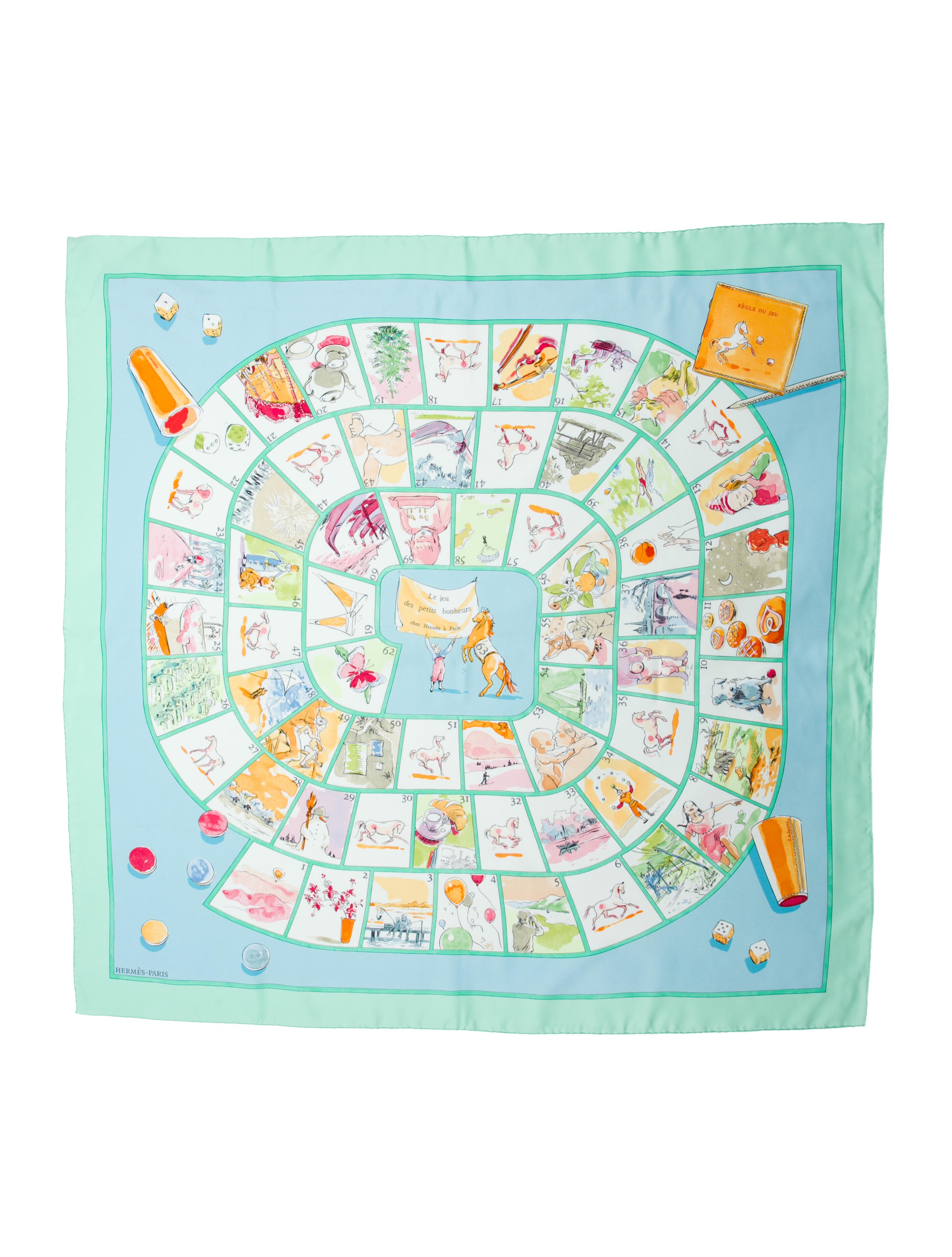 Hermès Le Jeu des Petits Bonheurs Silk Scarf