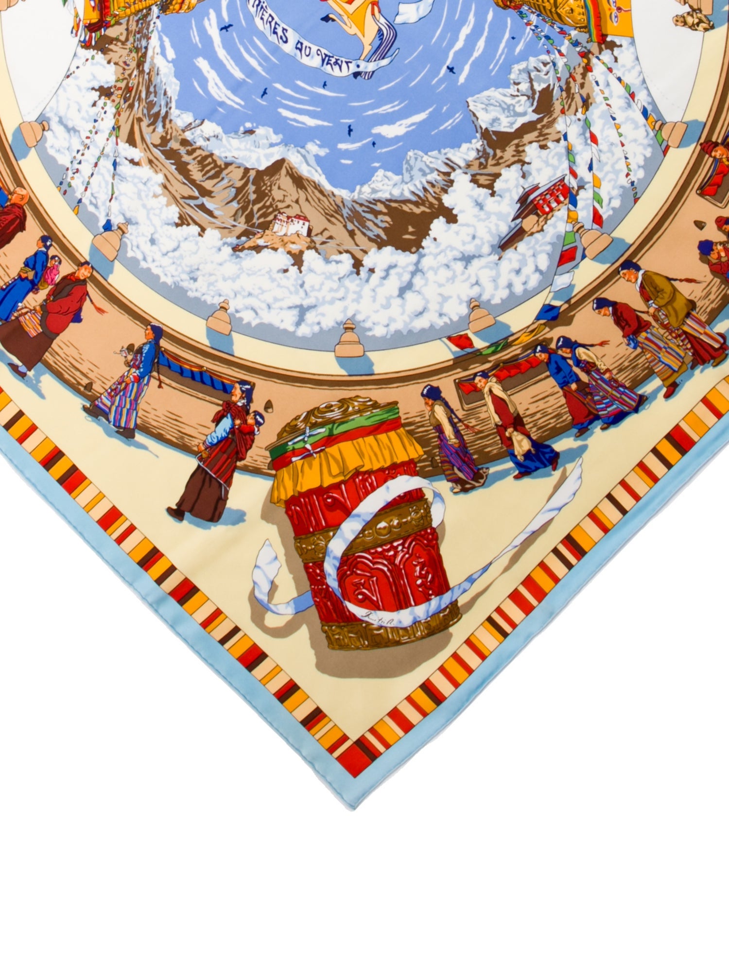 Hermès Prières Au Vent Silk Scarf