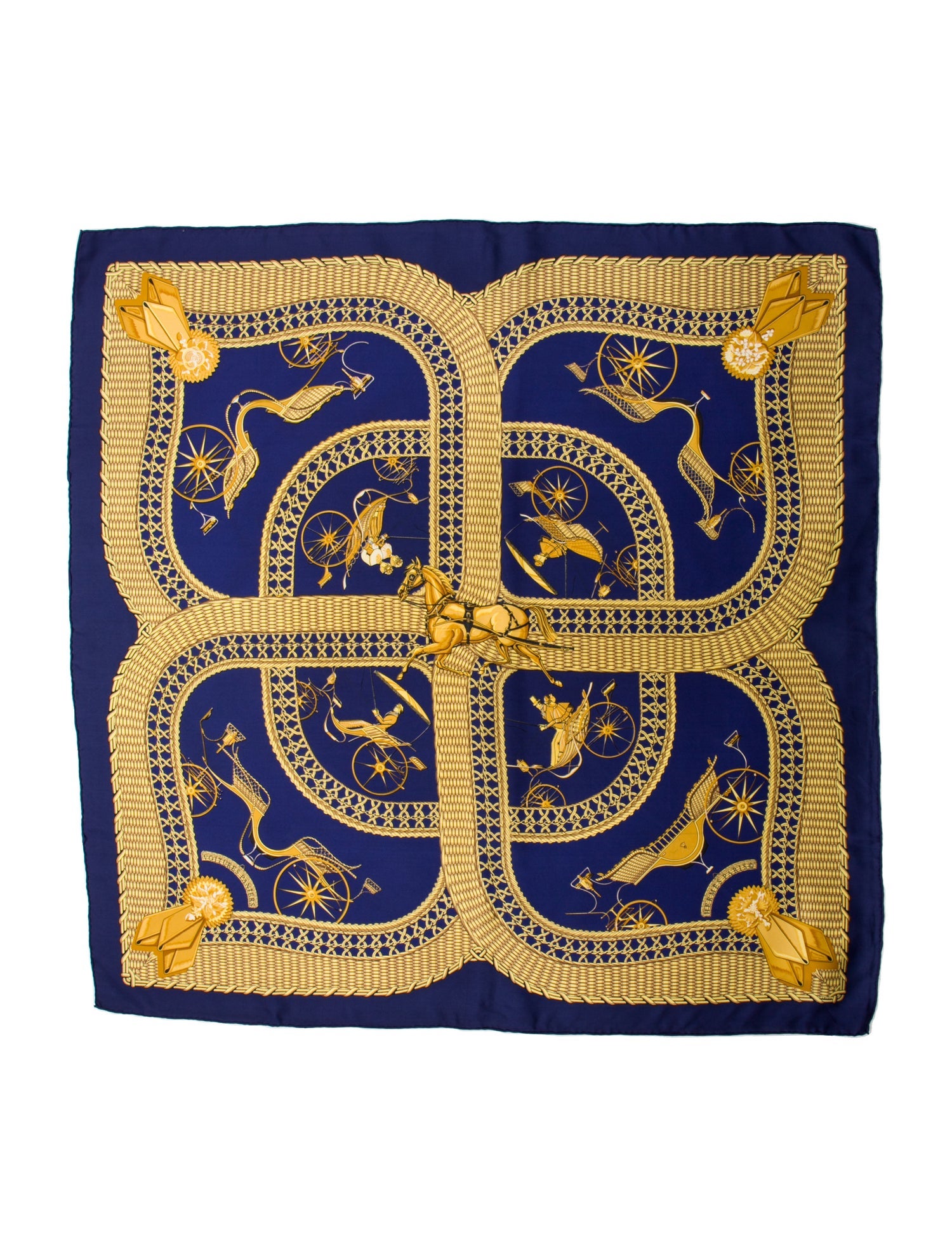 Hermès Voitures Paniers Silk Scarf