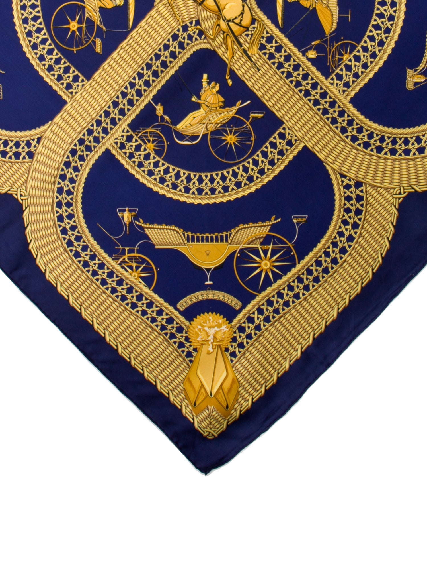 Hermès Voitures Paniers Silk Scarf