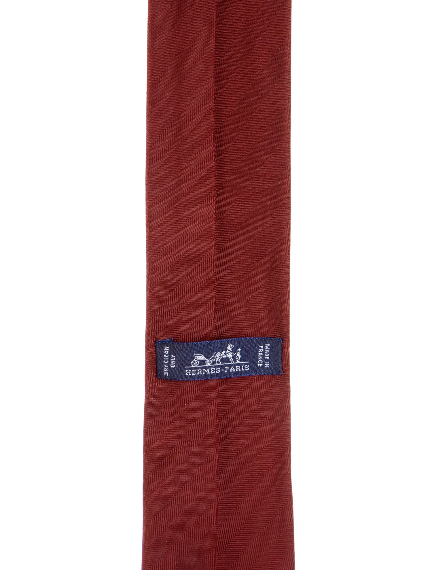 Hermès Red Pattern Print Tie