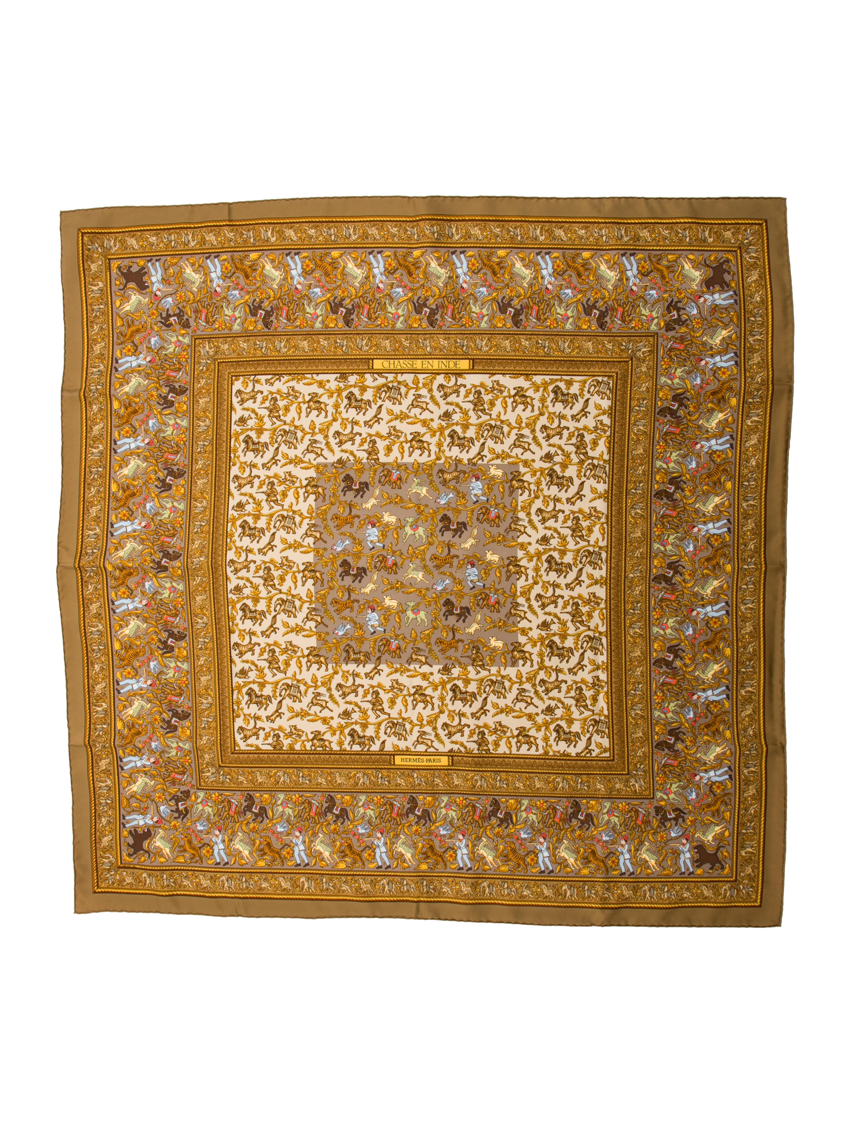 Hermès Chasse En Inde Silk Scarf