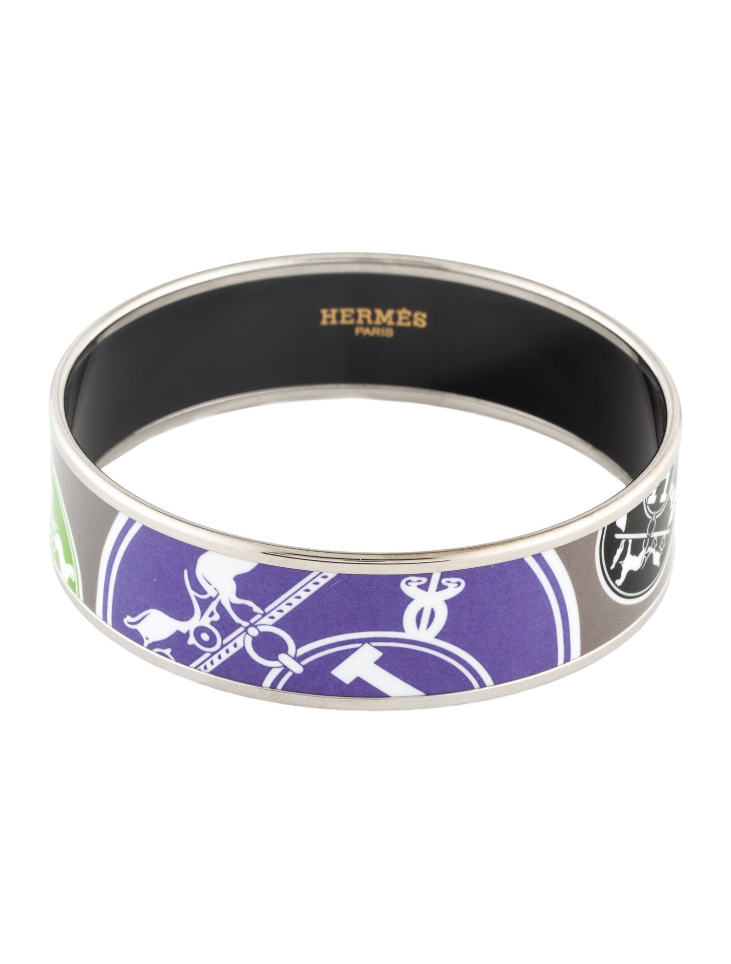 Hermès Enamel Wide Bangle