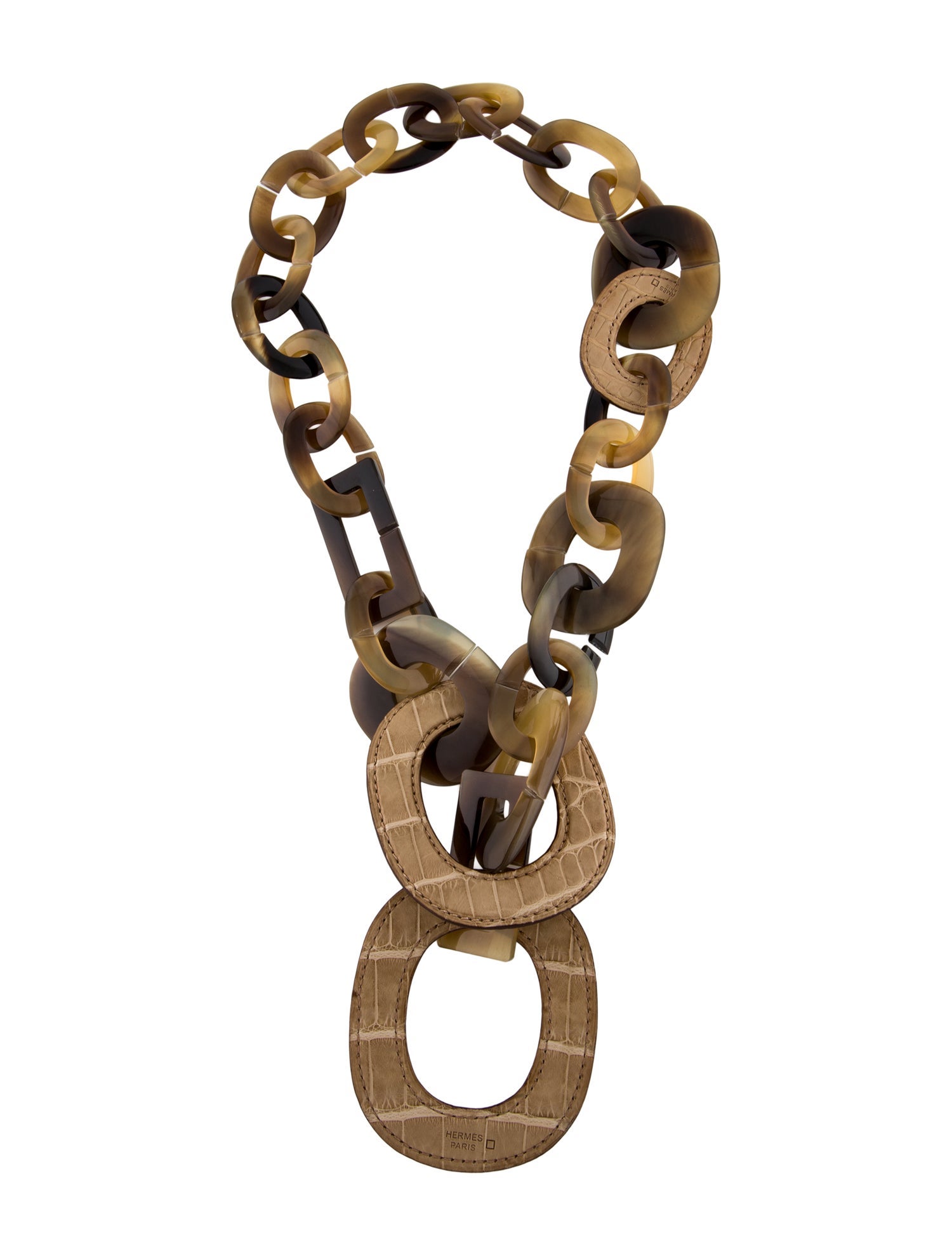 Hermès Crocodile & Horn Isadore Necklace