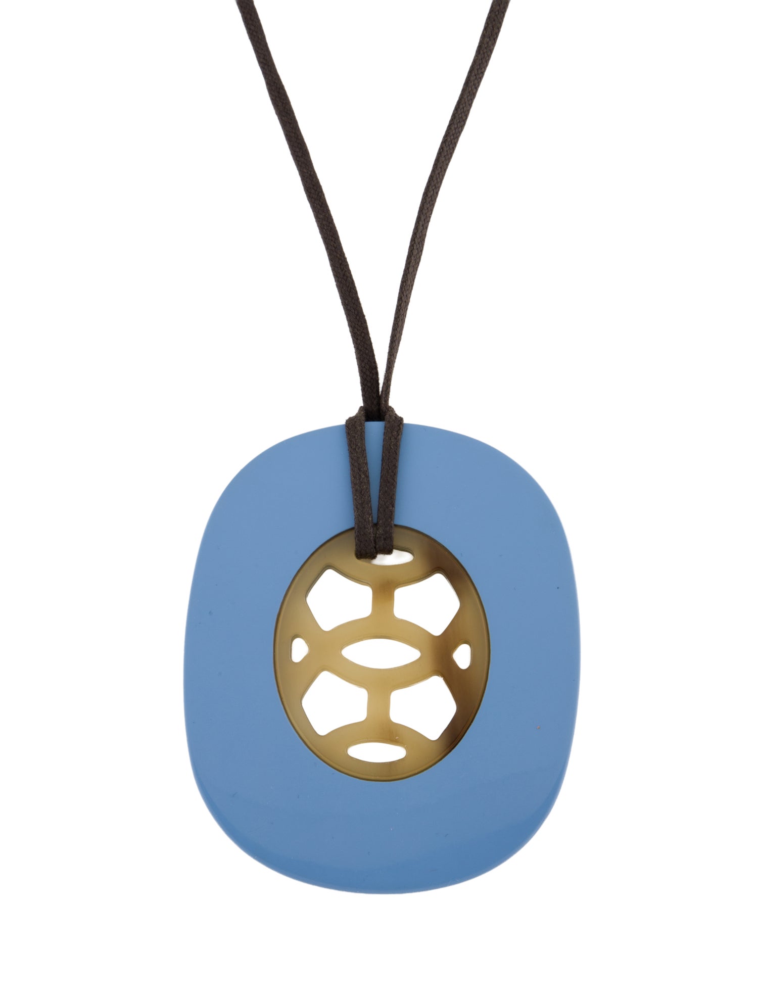 Hermès Horn & Lacquer Lift Pendant Necklace