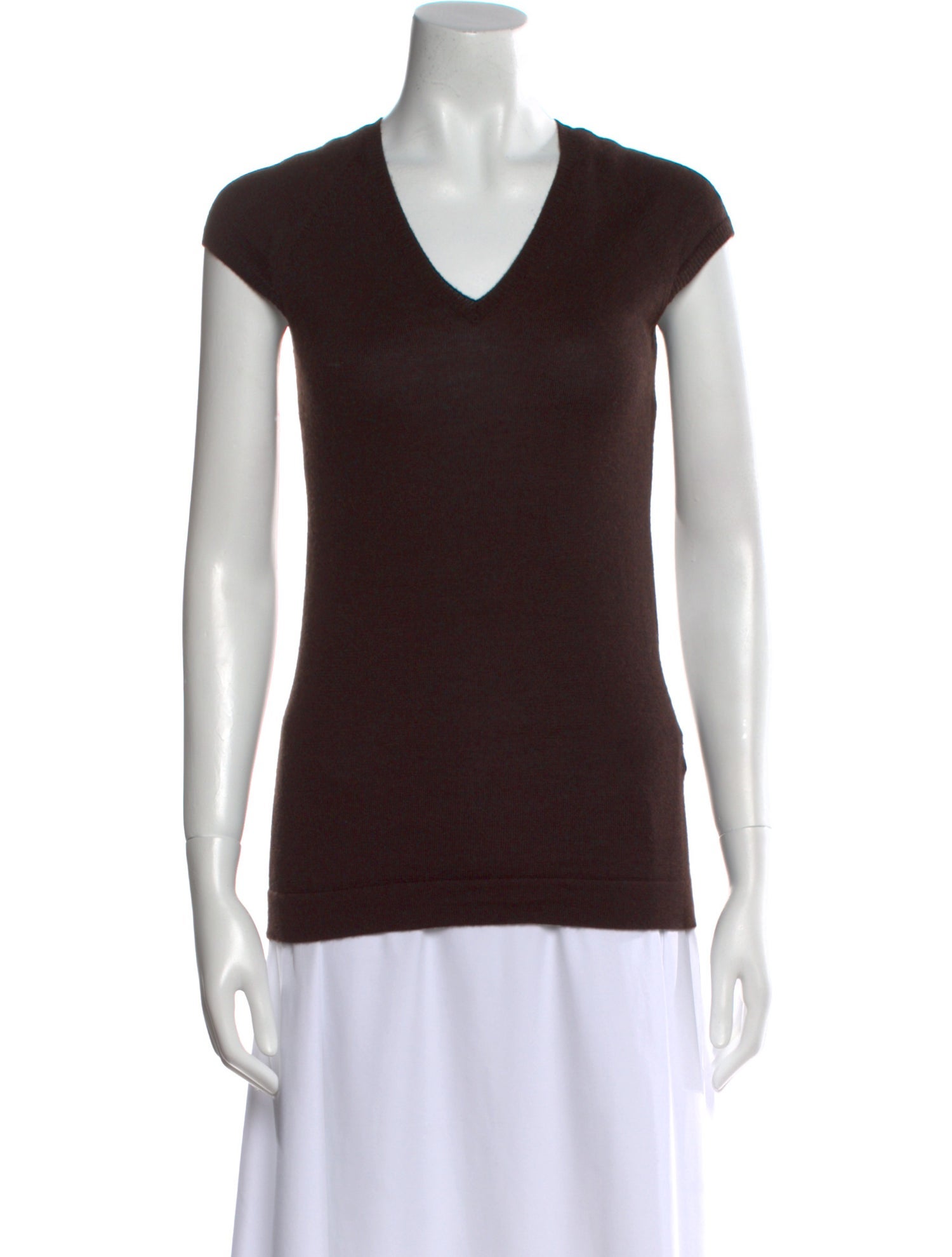 Hermès Cashmere V-Neck T-Shirt