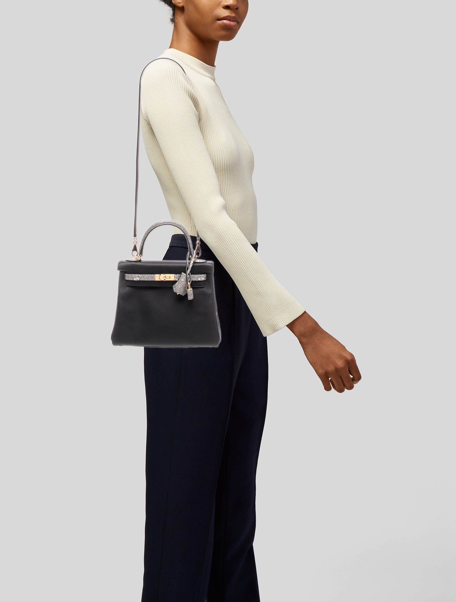 Hermès 2024 Swift & Varanus Salvator Lizard Kelly II Touch Retourne 25