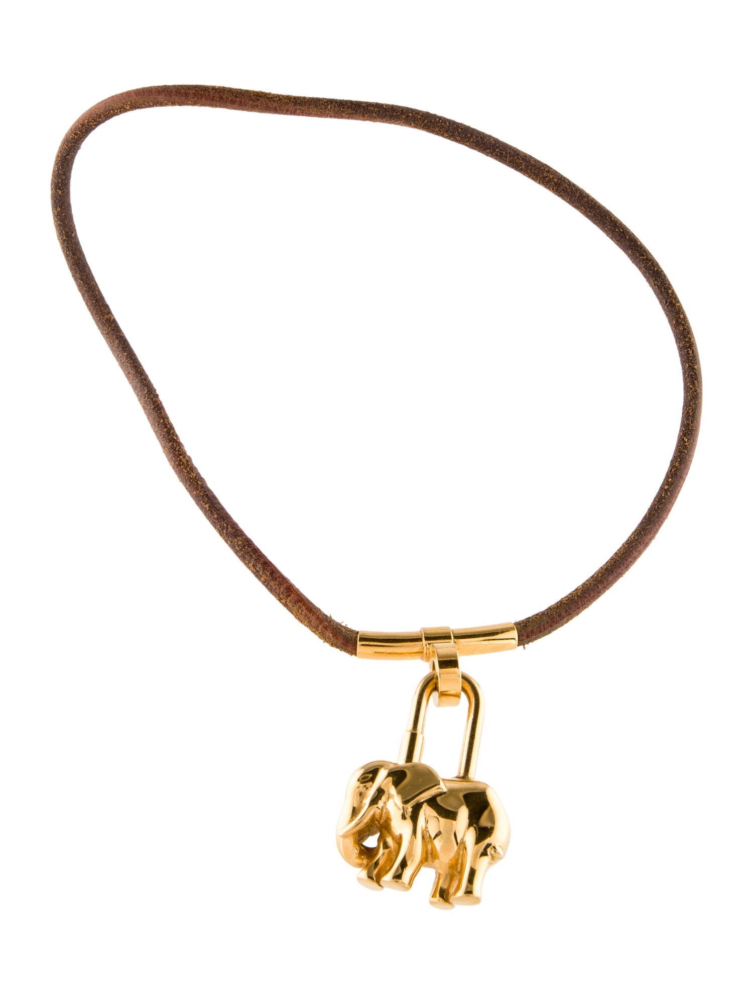 Hermès Elephant Cadena Pendant Necklace