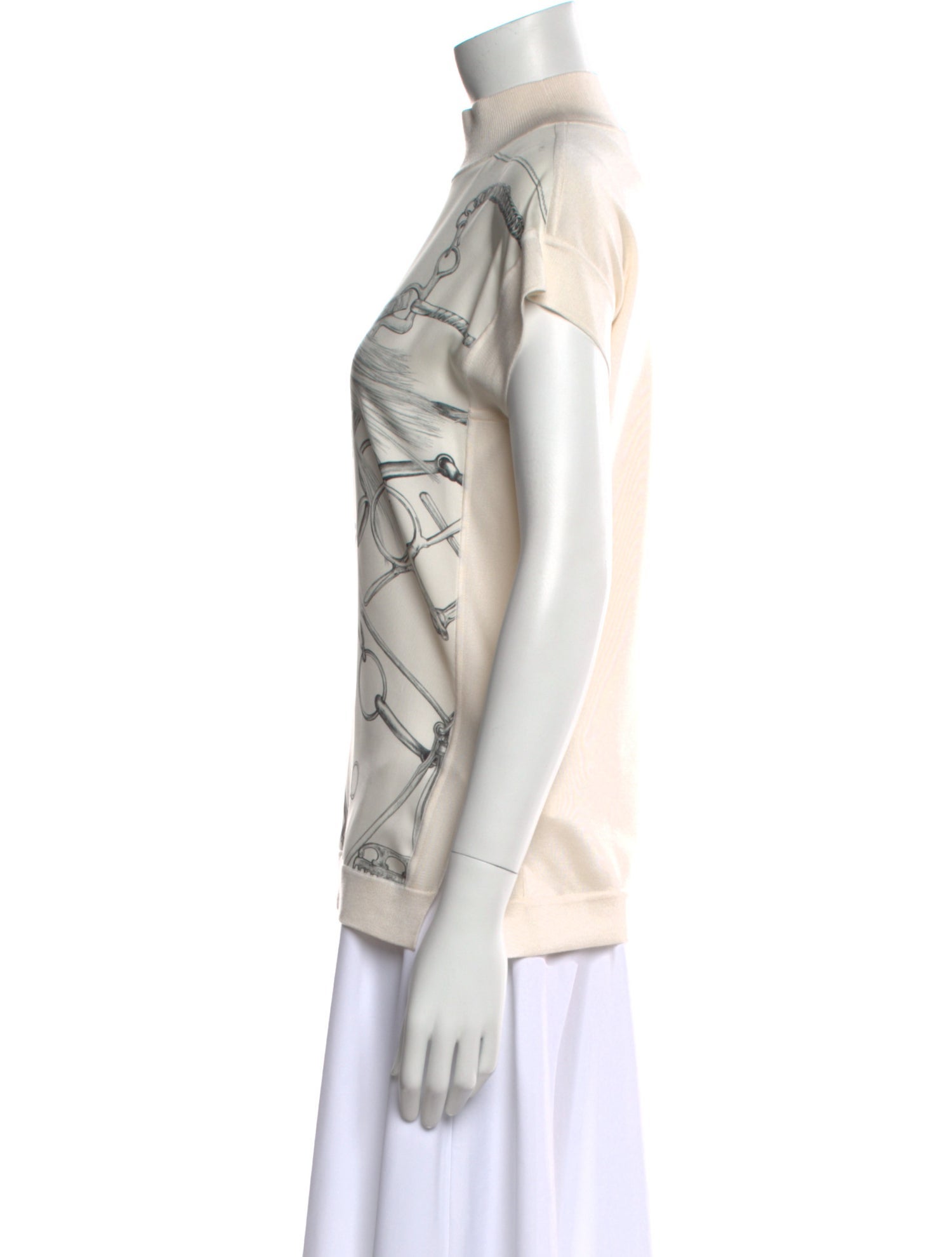 Hermès Silk Graphic Print Sweatshirt