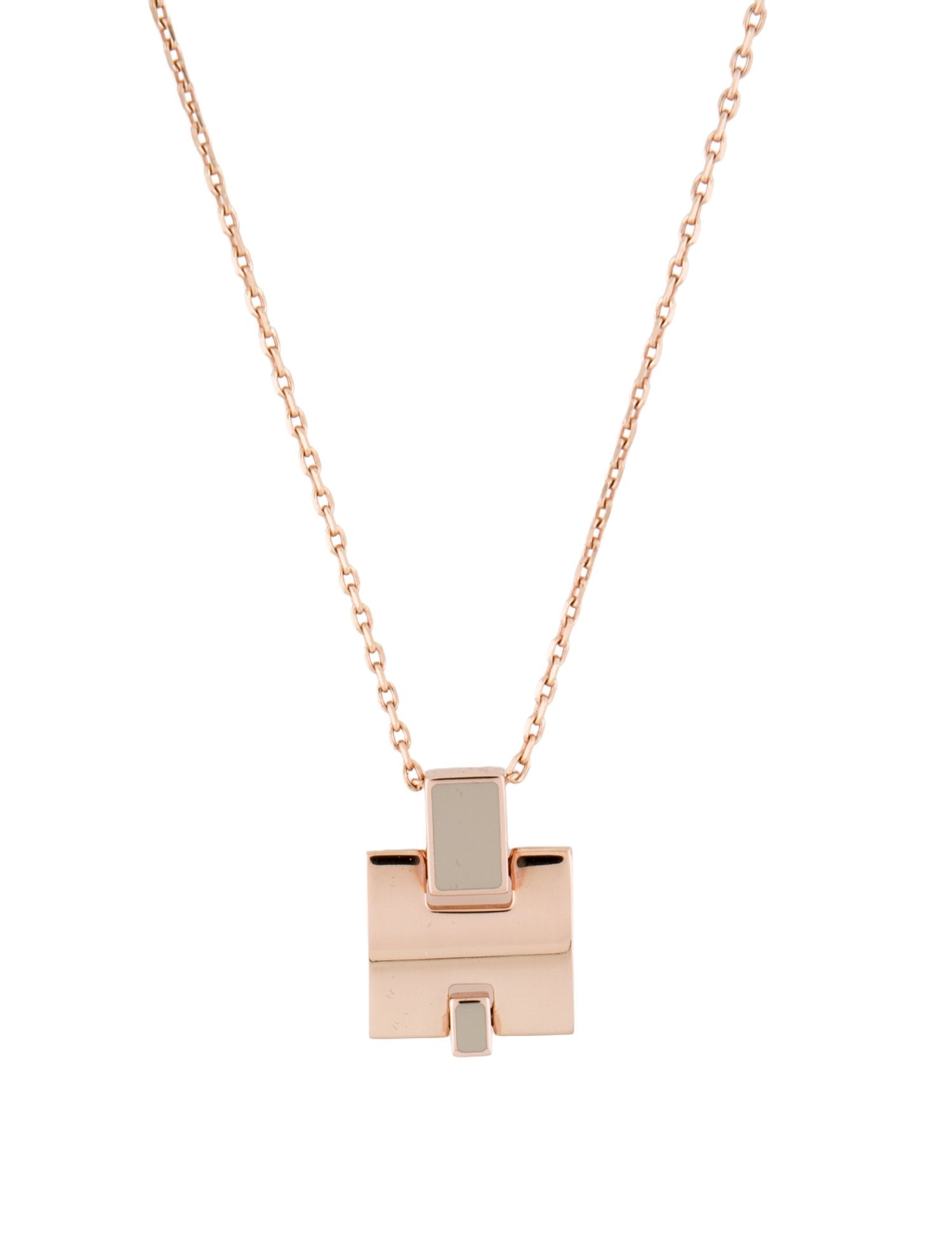 Hermès Lacquered Eileen Pendant Necklace