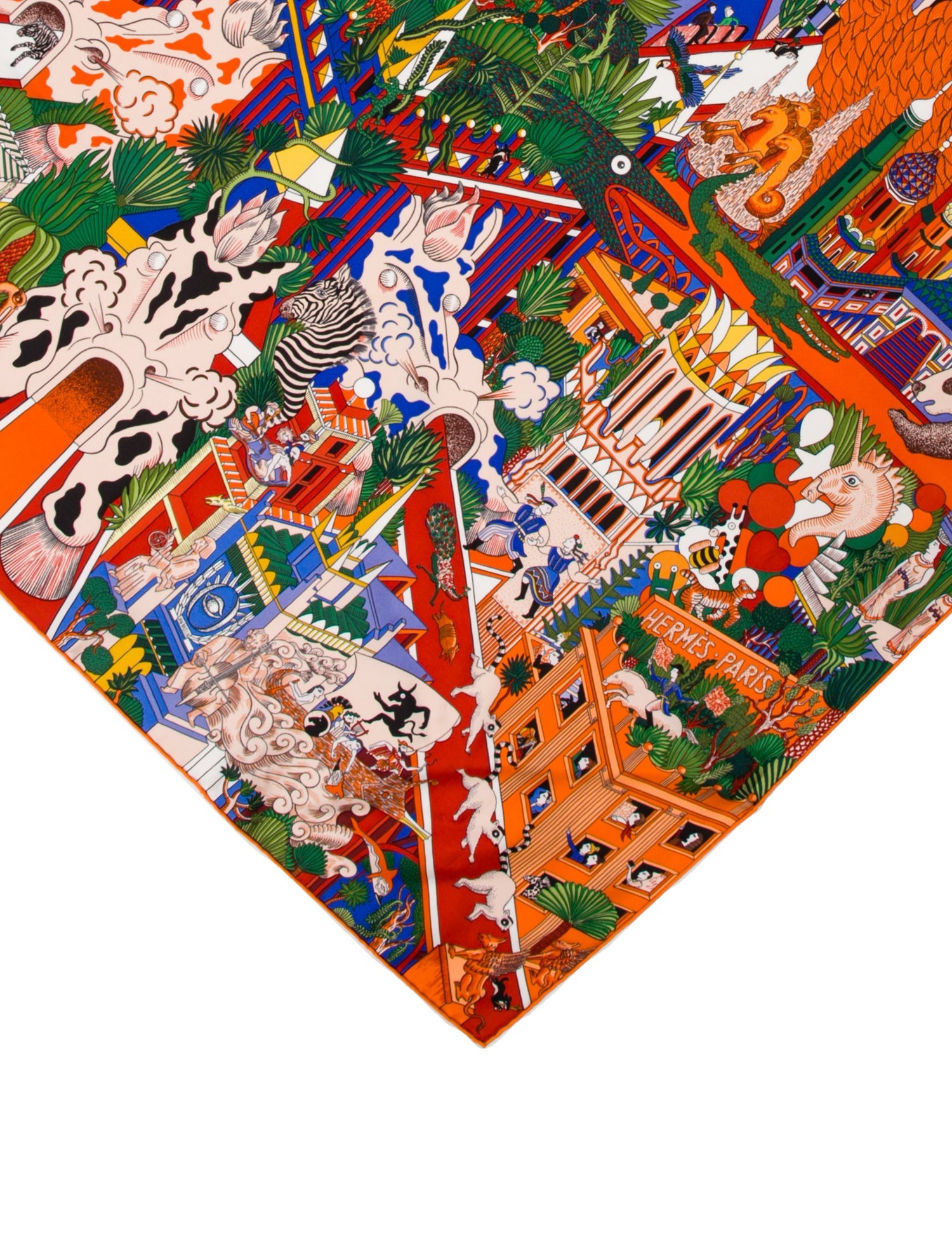 Hermès Animapolis Silk Scarf