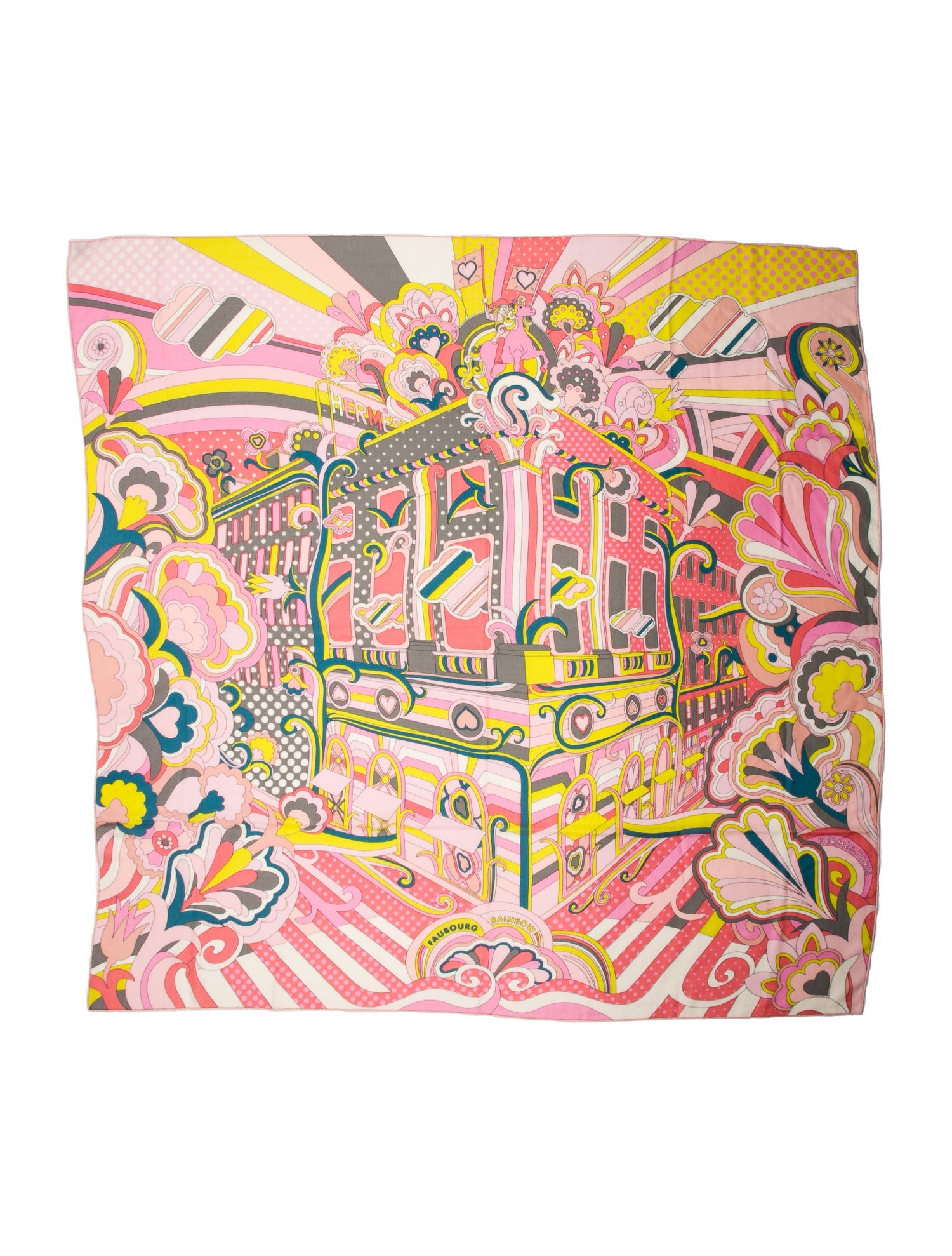 Hermès Faubourg Rainbow Cashmere Shawl