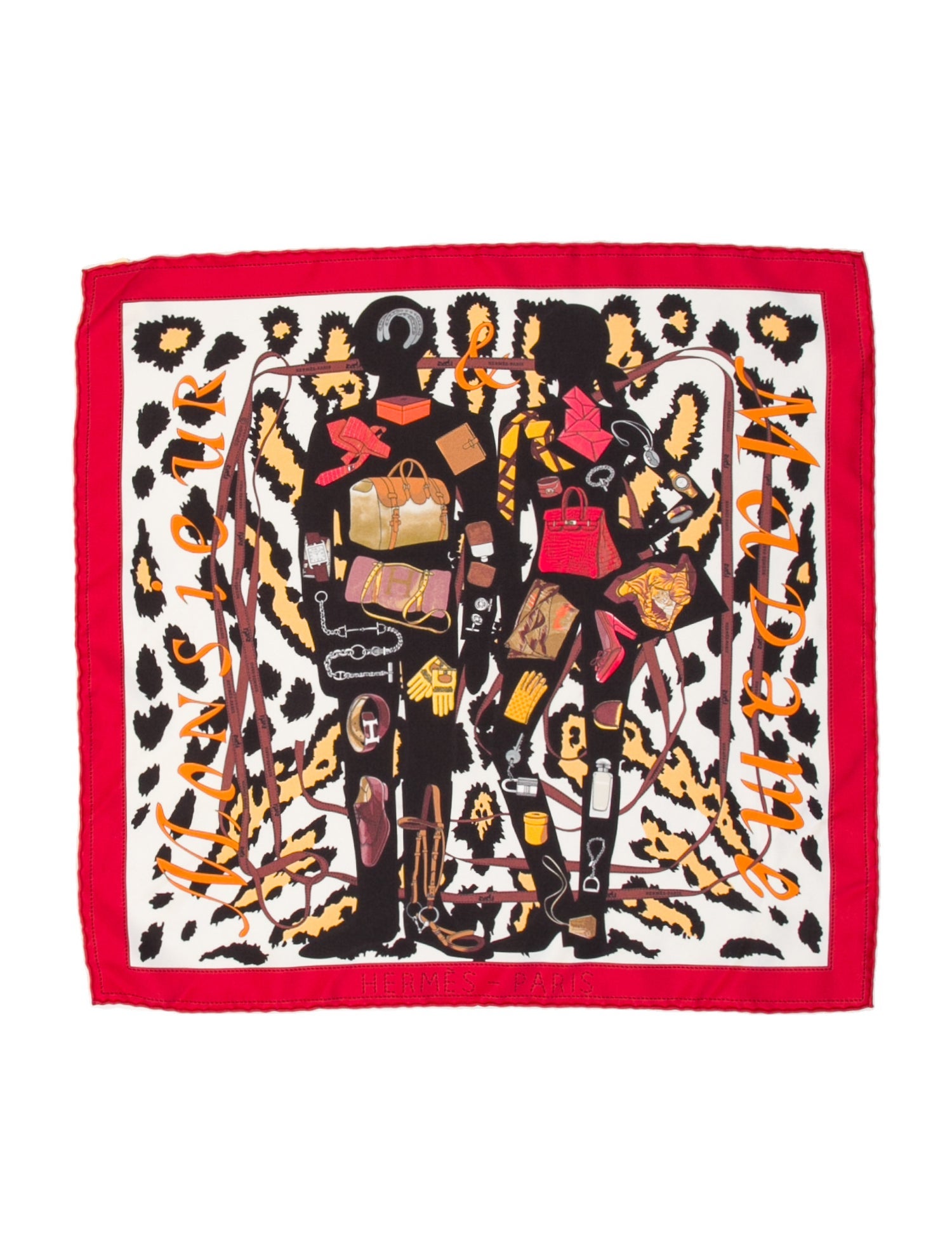 Hermès Monsieur et Madame Silk Scarf