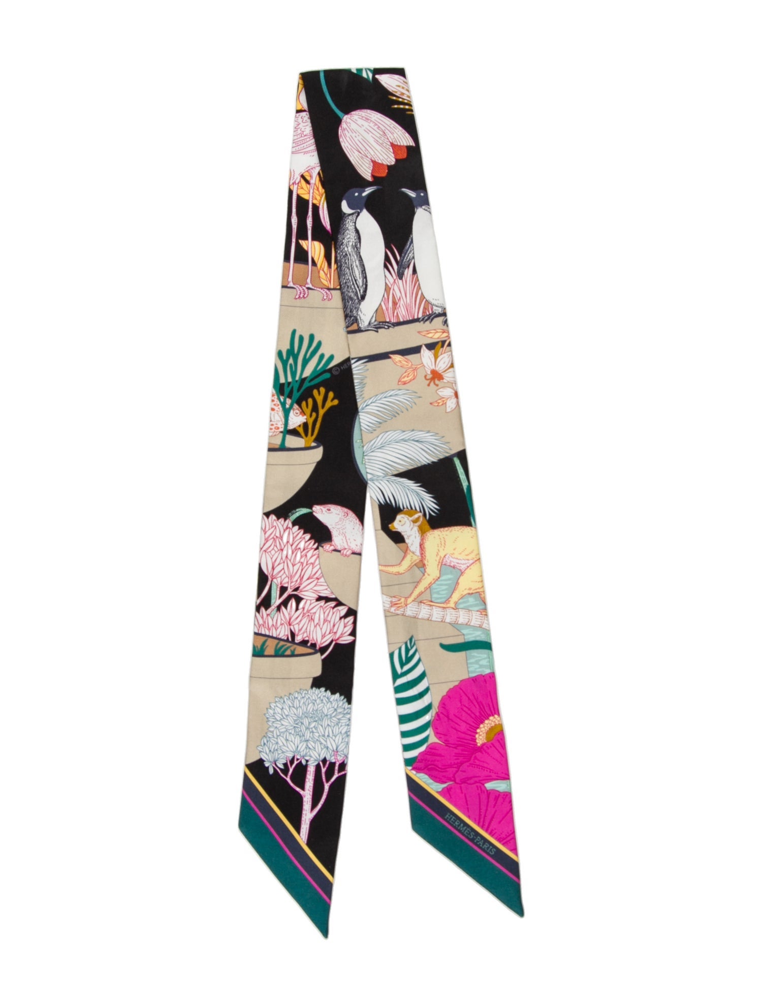 Hermès Precious Paradise Silk Twilly Scarf