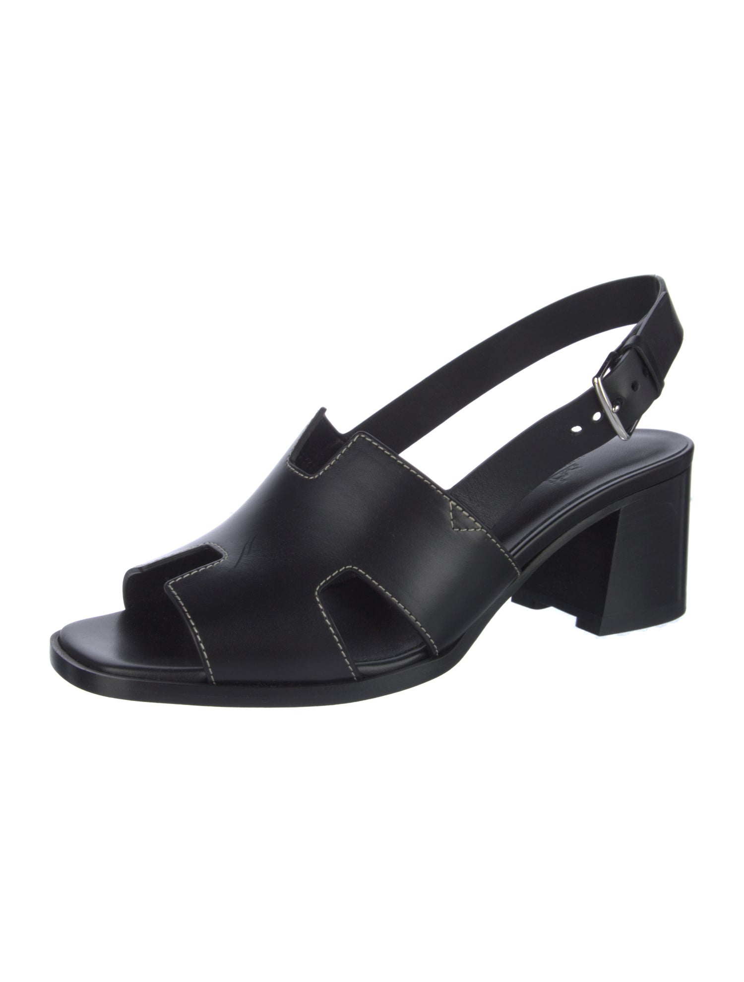Hermès Elbe H Logo Slingback Sandals