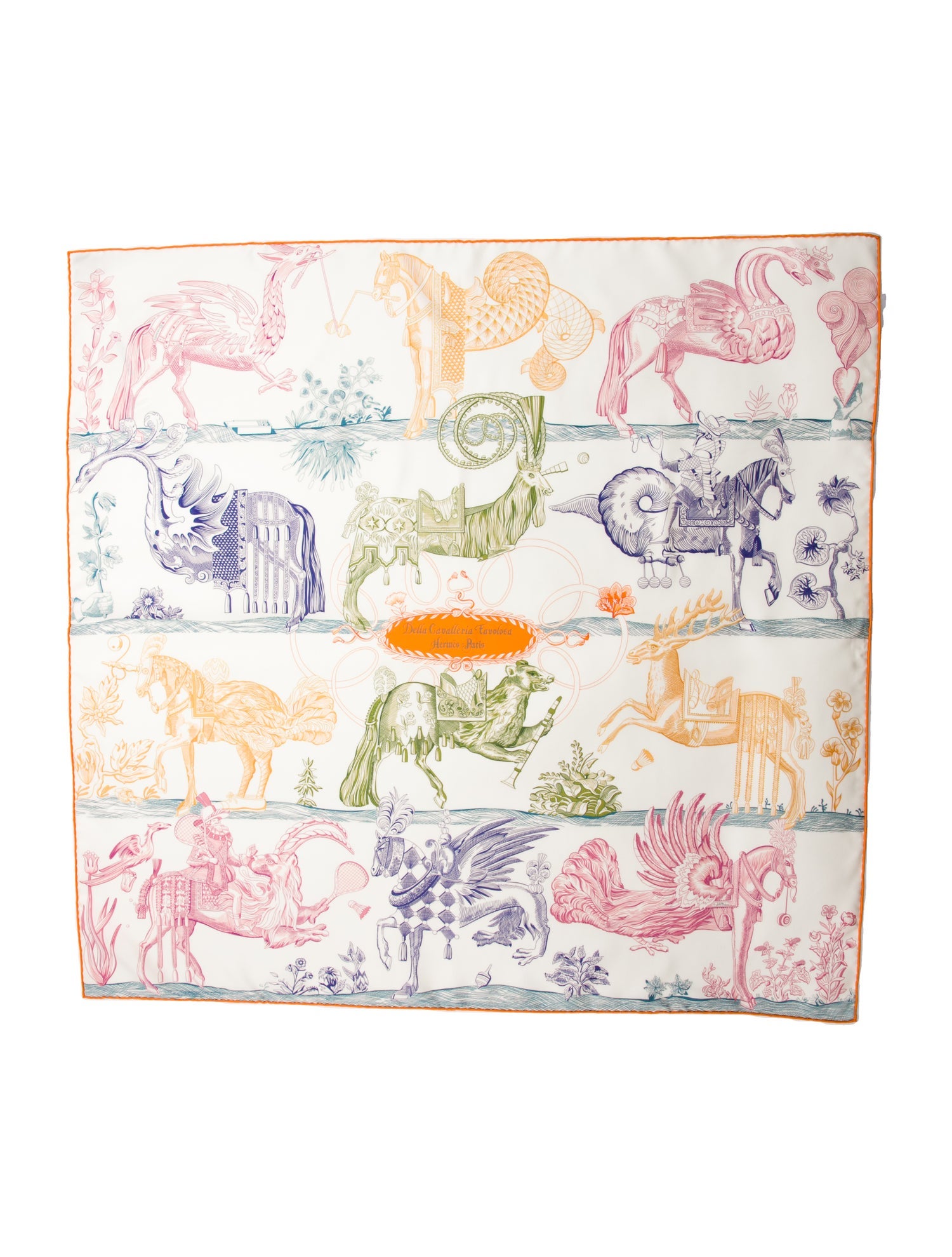 Hermès Della Cavalleria Favolosa Double Face Silk Scarf