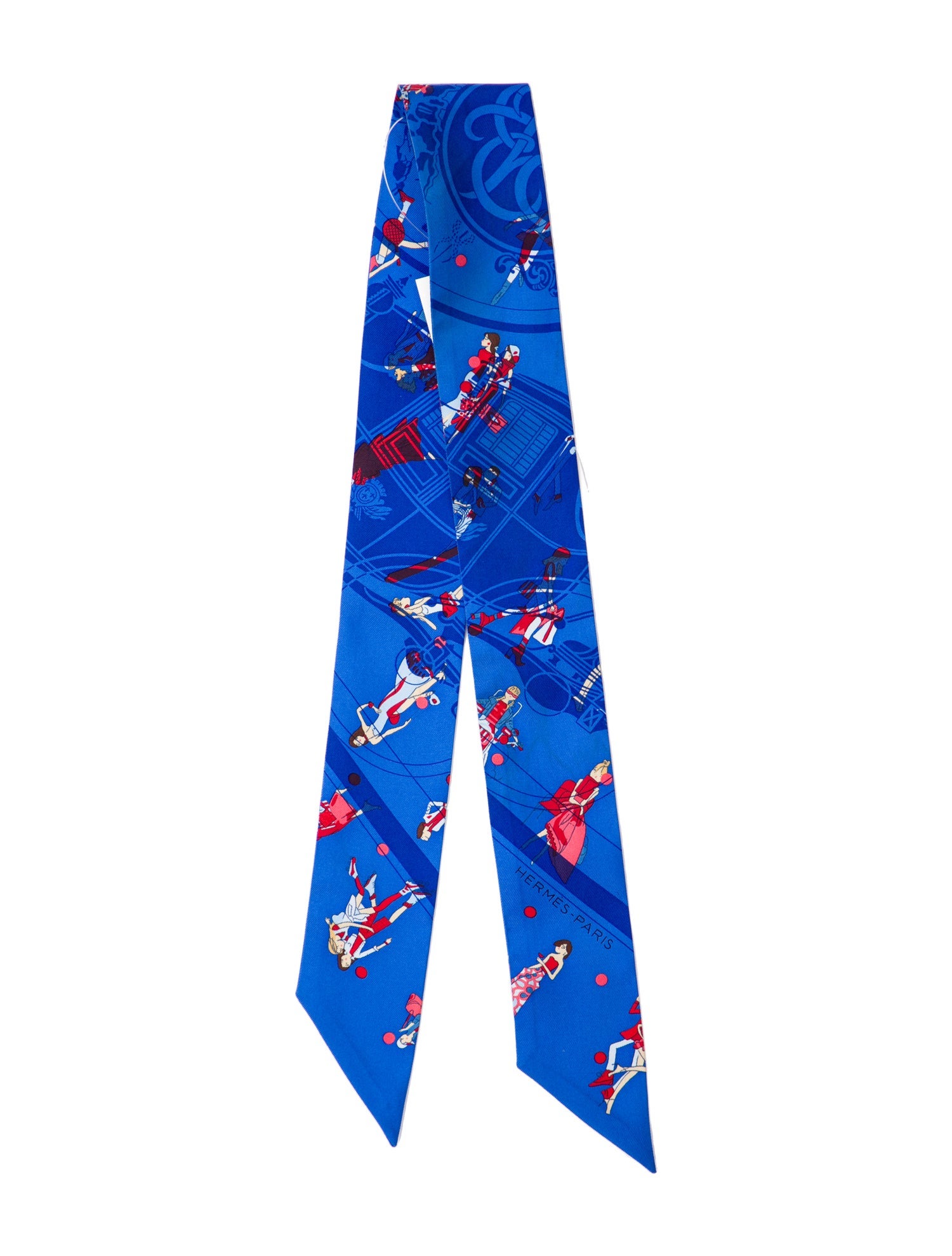 Hermès Ex-Libris les Parisiennes Silk Twilly Scarf