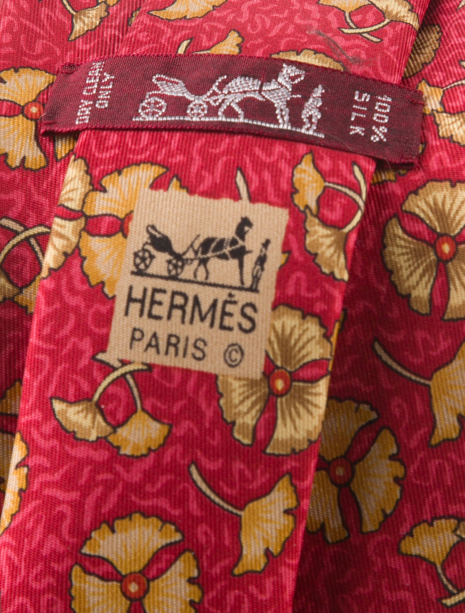 Hermès Silk Printed Tie