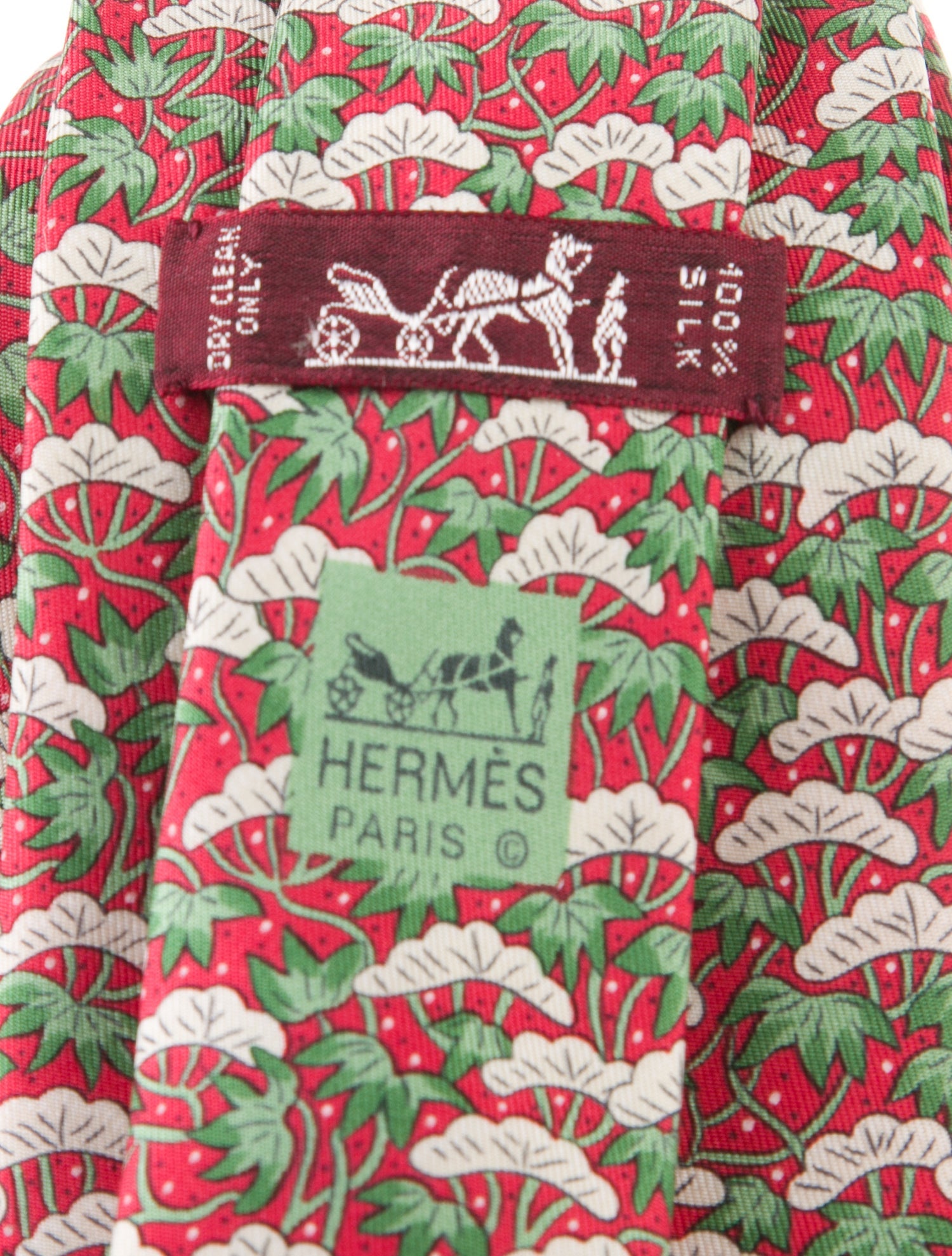 Hermès Silk Printed Tie